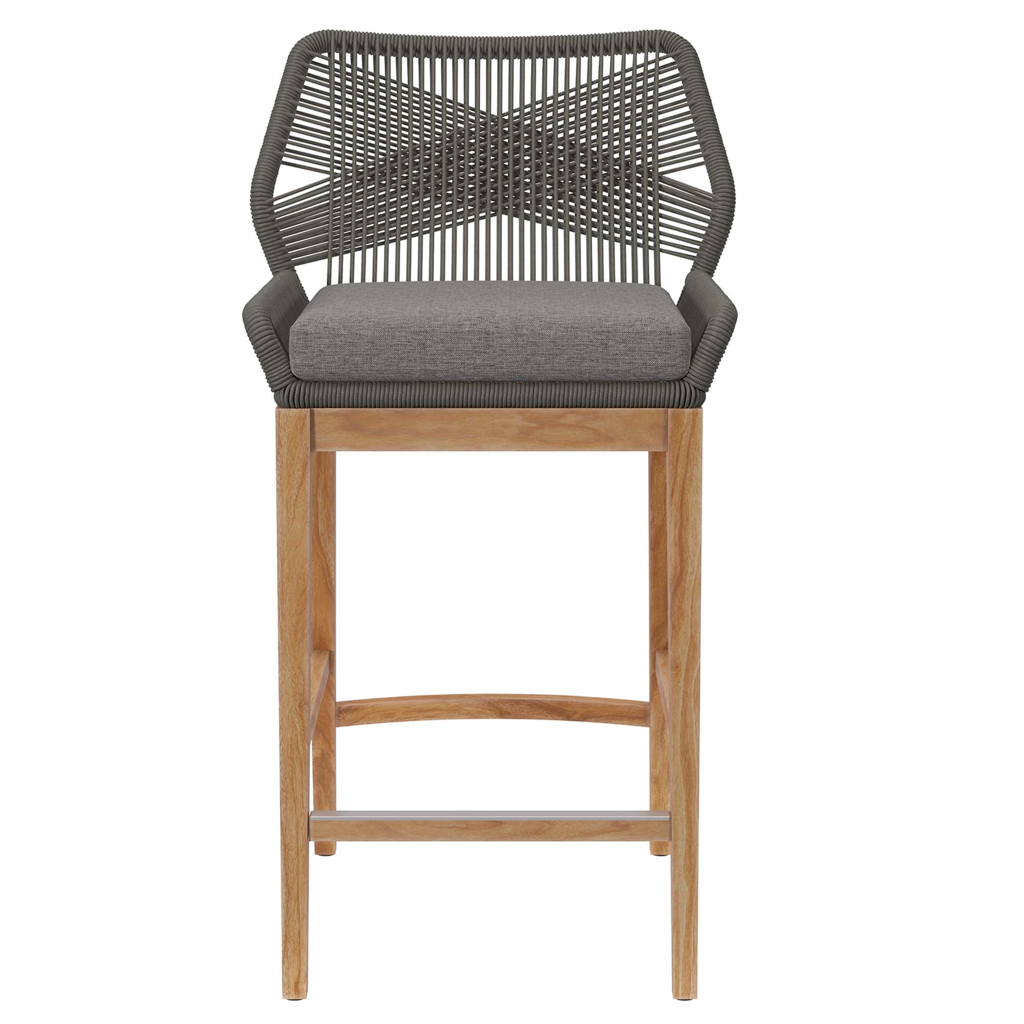 Modway Wellspring Outdoor Patio Teak Wood Bar Stool