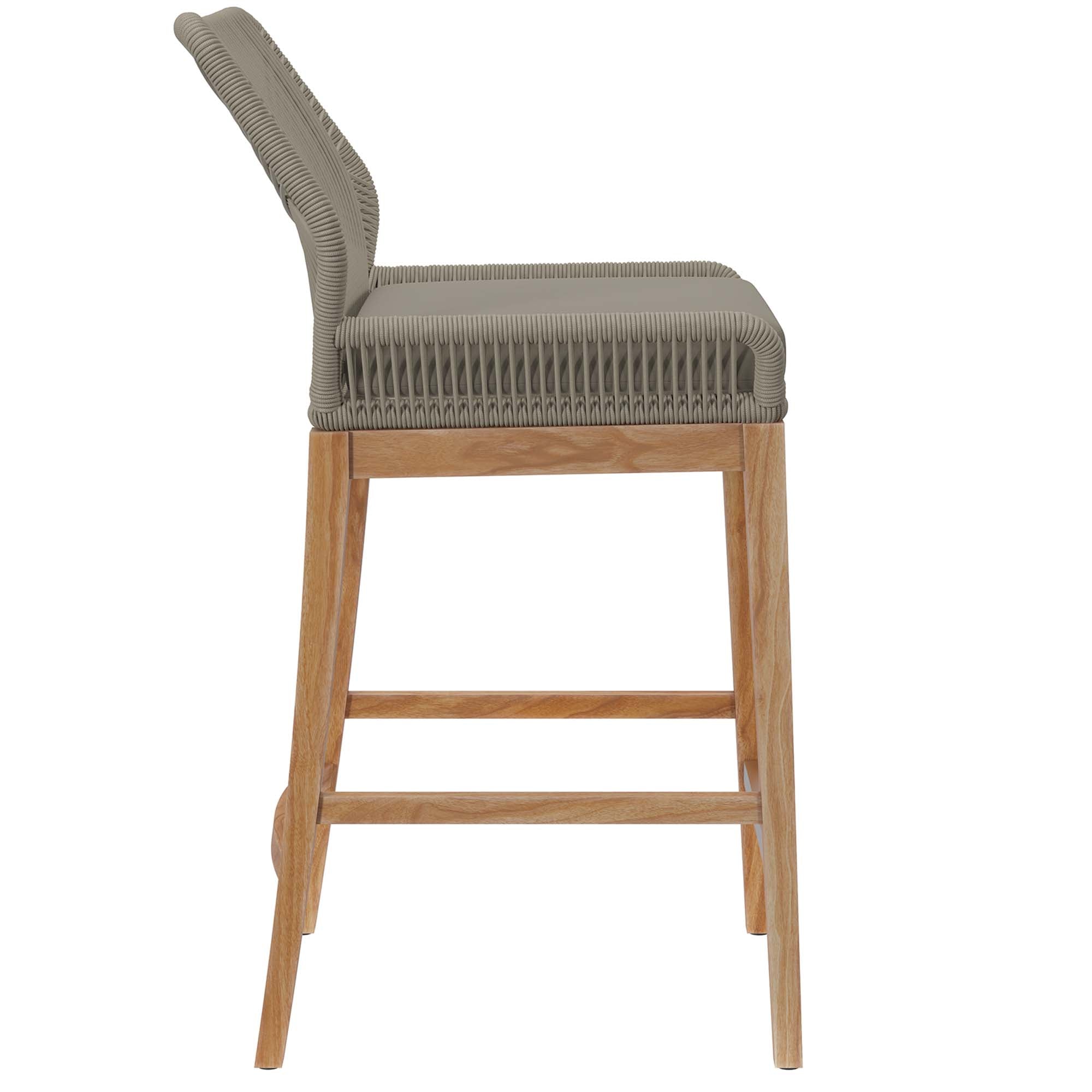 Modway Wellspring 3-Piece Outdoor Patio Teak Wood Bar Set