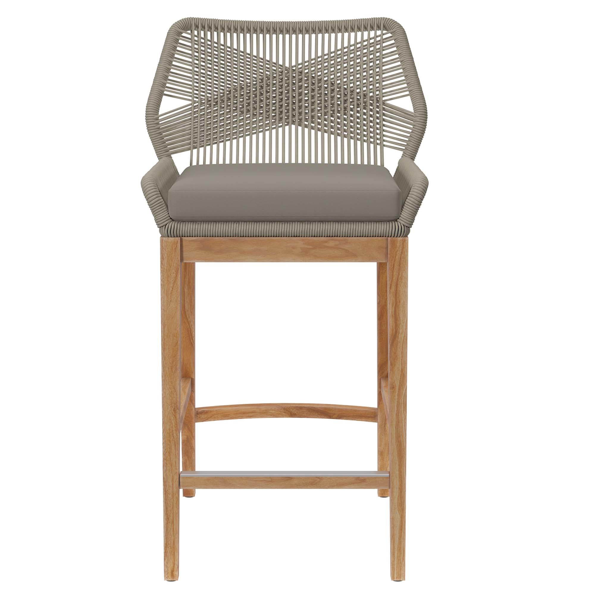 Modway Wellspring 3-Piece Outdoor Patio Teak Wood Bar Set