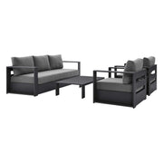Modway Tahoe 4-Piece Outdoor Patio Powder-Coated Aluminum Set