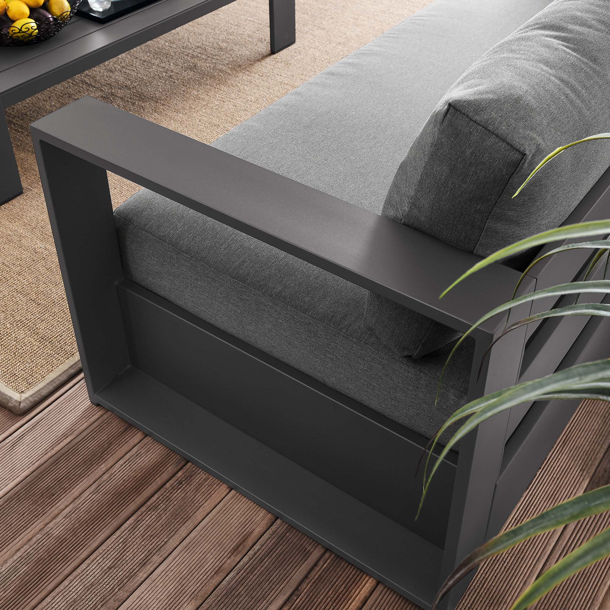 Modway Tahoe 2-Piece Outdoor Patio Powder-Coated Aluminum Set