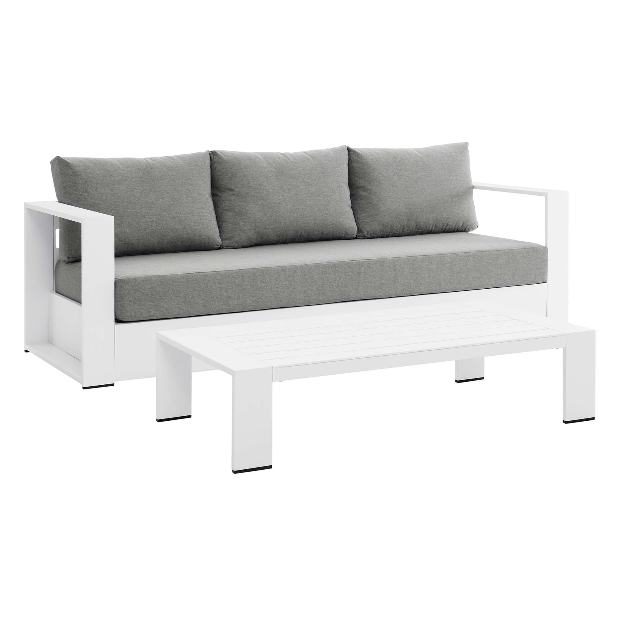 Modway Tahoe 2-Piece Outdoor Patio Powder-Coated Aluminum Set