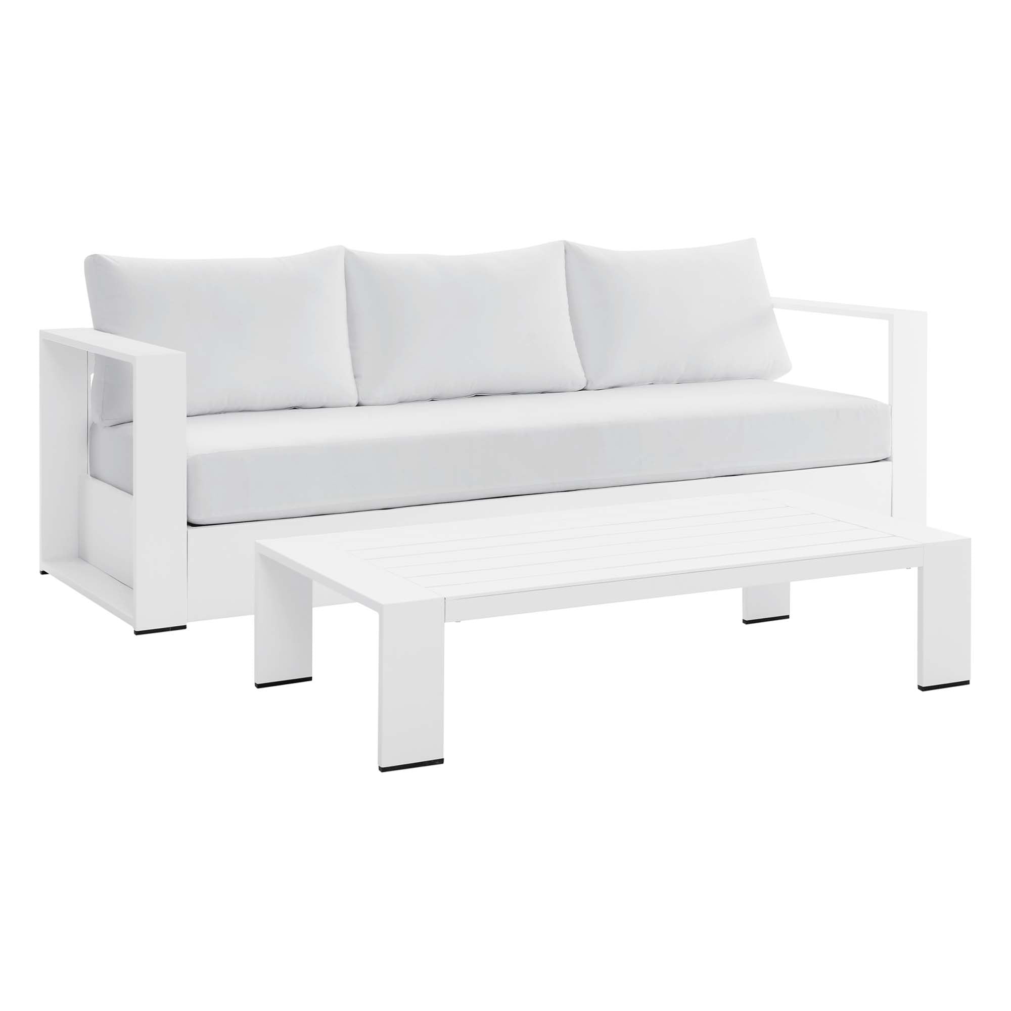 Modway Tahoe 2-Piece Outdoor Patio Powder-Coated Aluminum Set