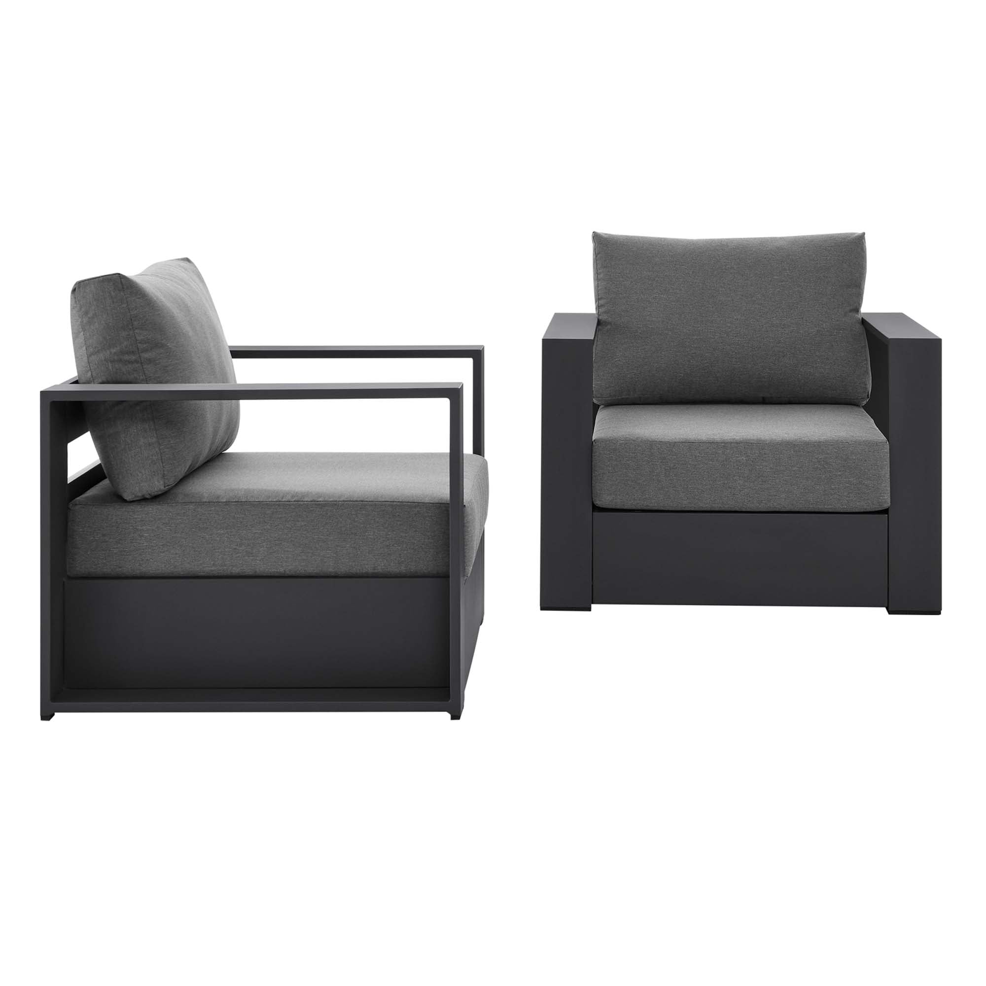 Modway Tahoe 2-Piece Outdoor Patio Powder-Coated Aluminum Armchair Set