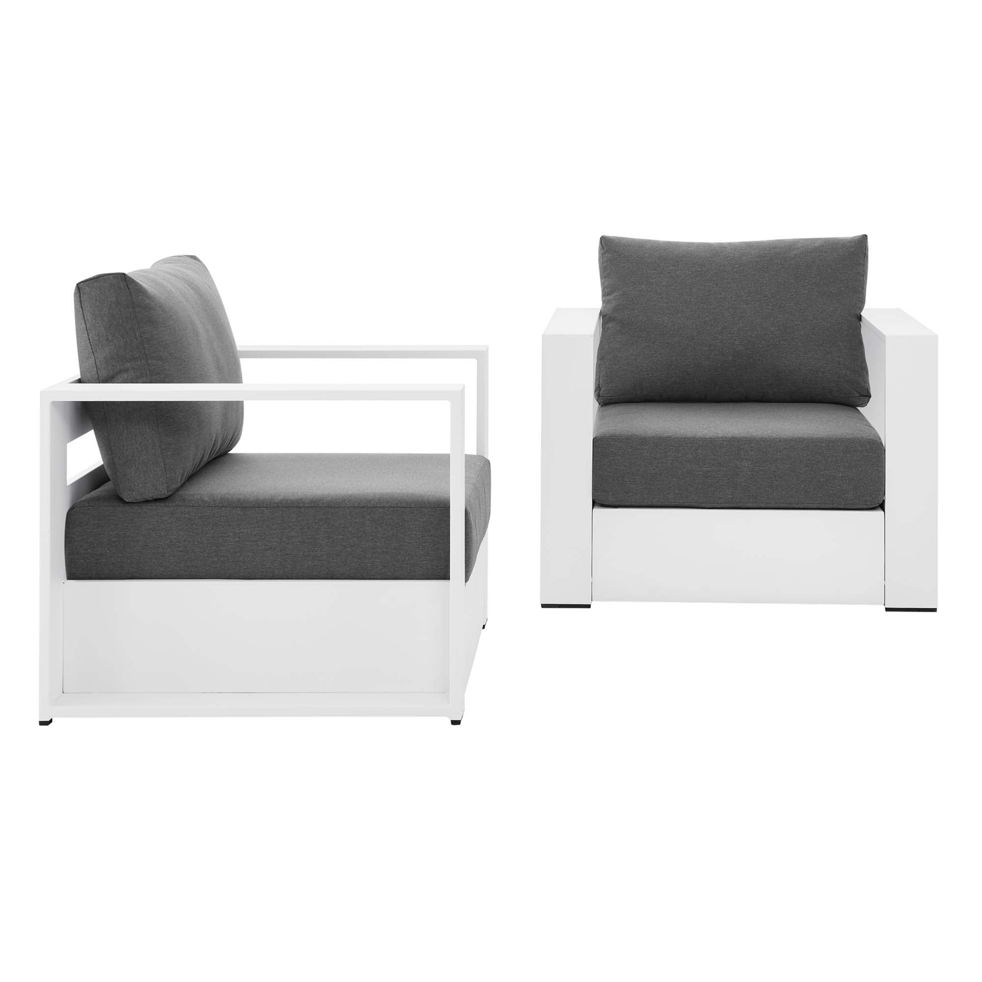 Modway Tahoe 2-Piece Outdoor Patio Powder-Coated Aluminum Armchair Set