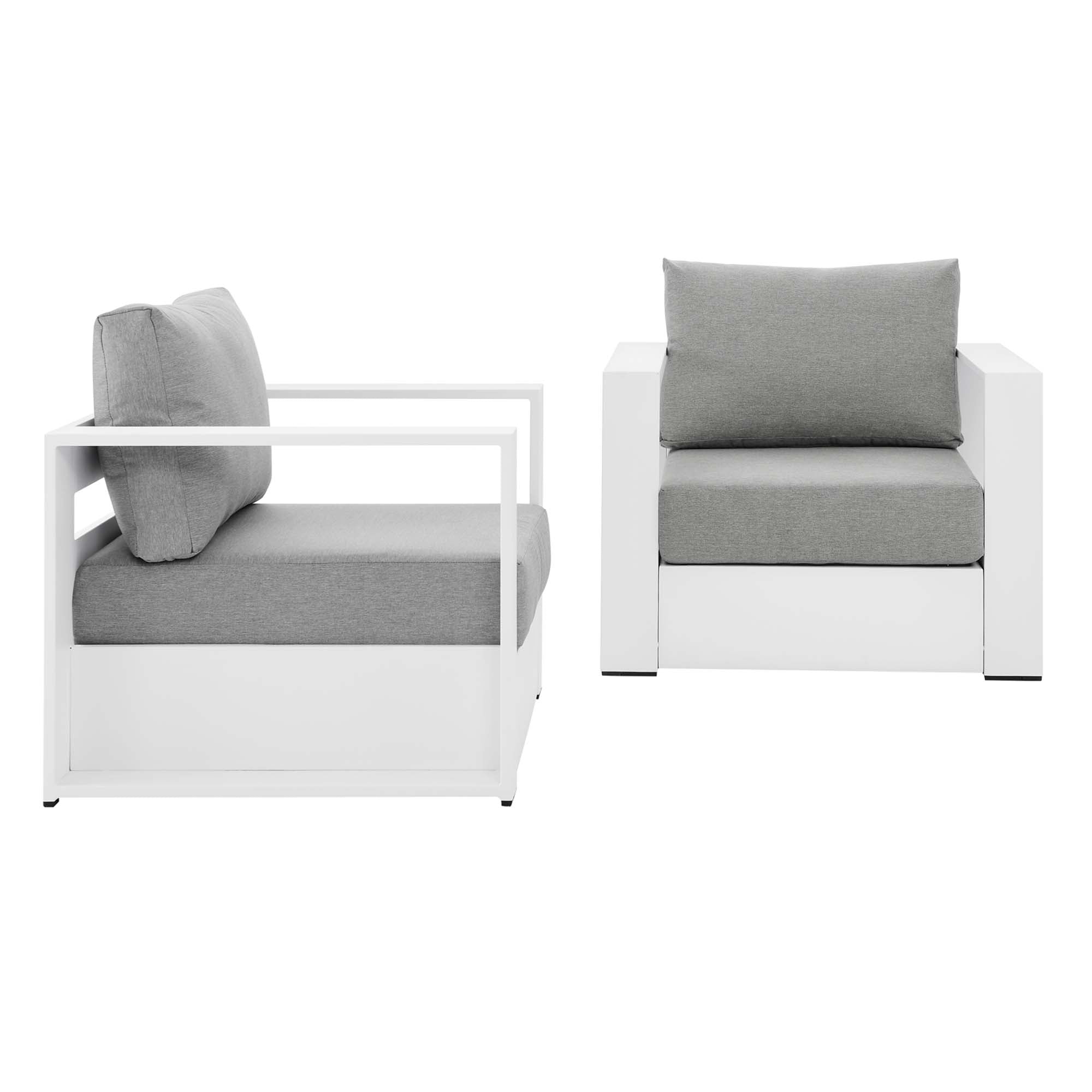 Modway Tahoe 2-Piece Outdoor Patio Powder-Coated Aluminum Armchair Set