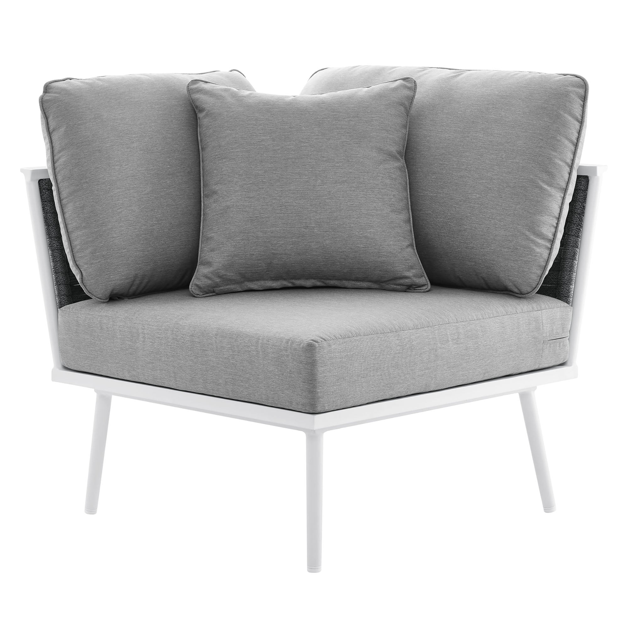 Modway Stance Outdoor Patio Aluminum Small Sectional Sofa