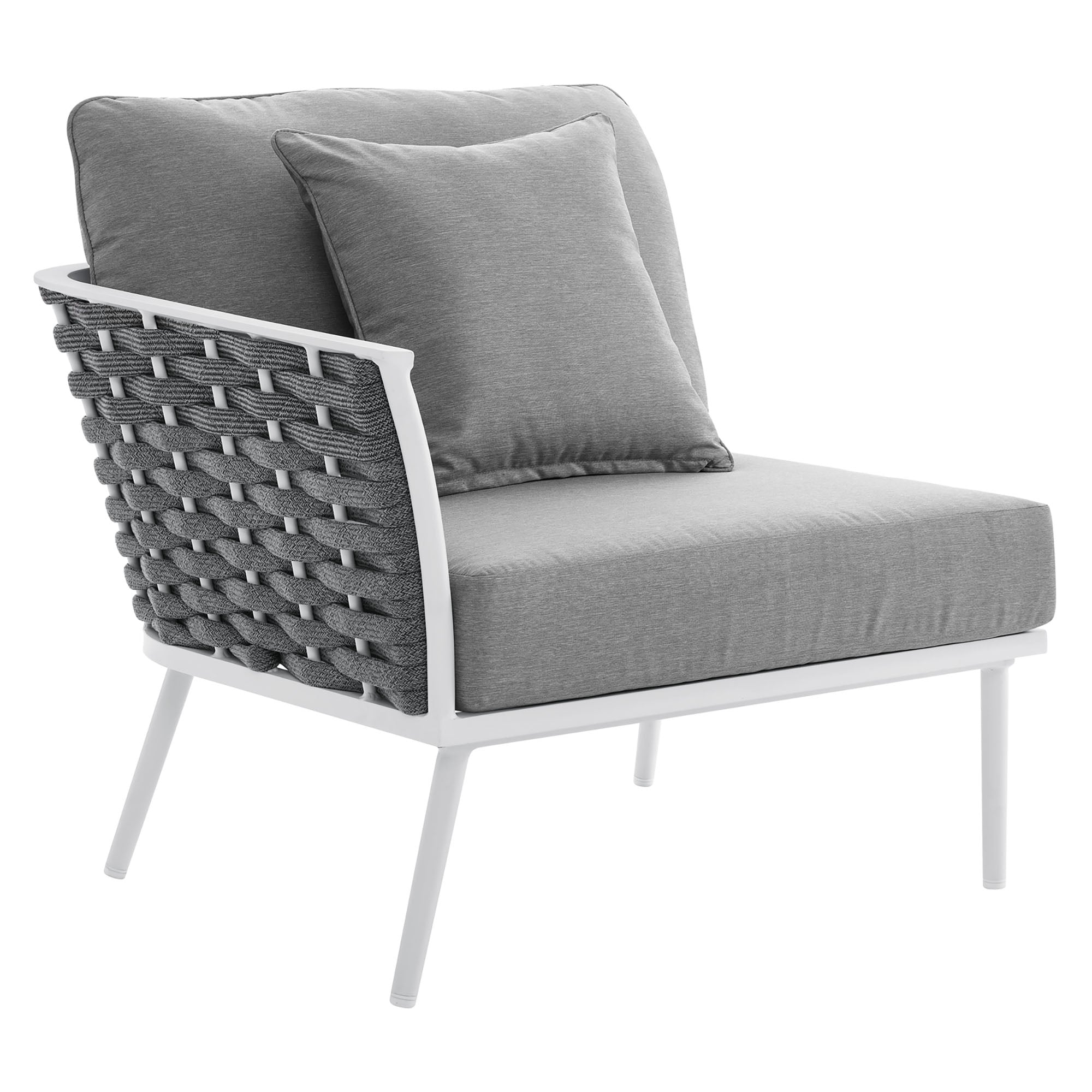 Modway Stance Outdoor Patio Aluminum Large Sectional Sofa