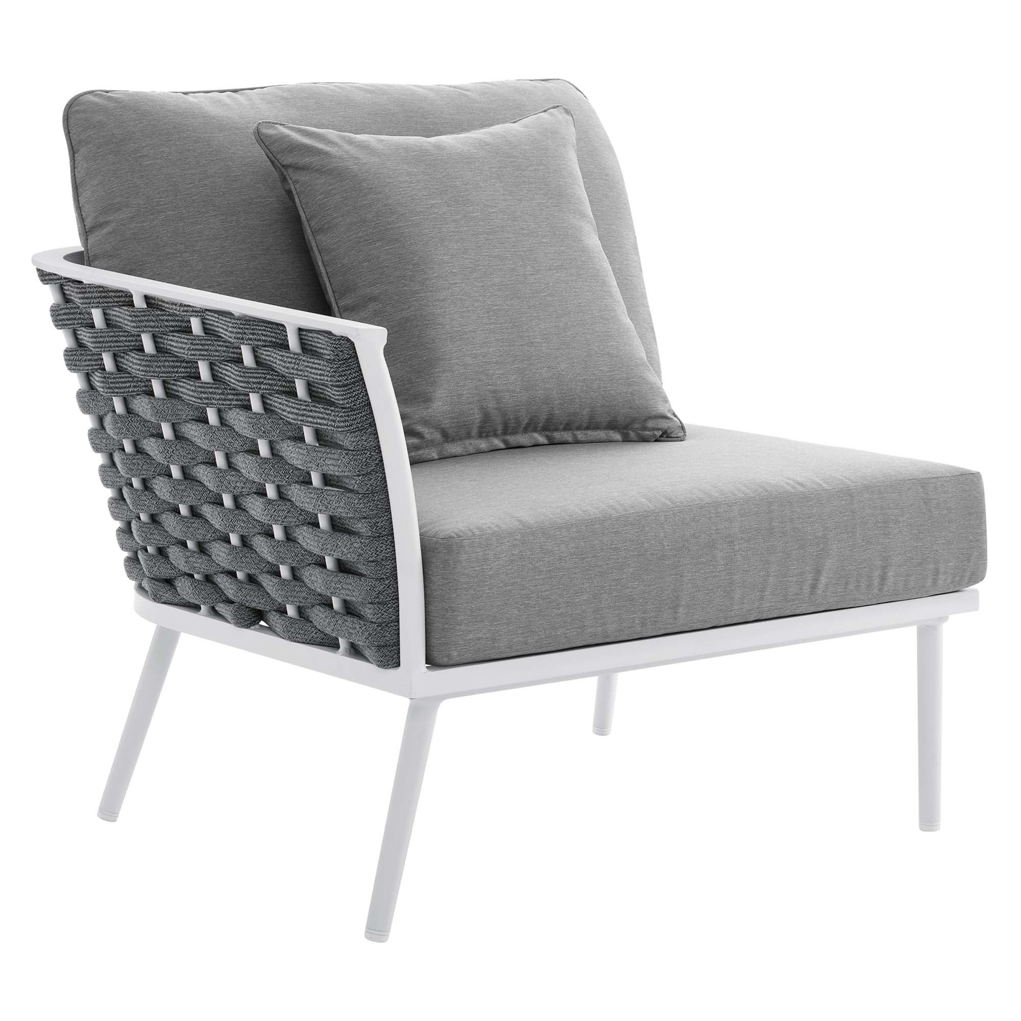 Modway Stance 4 Piece Outdoor Patio Aluminum Sectional Sofa Set