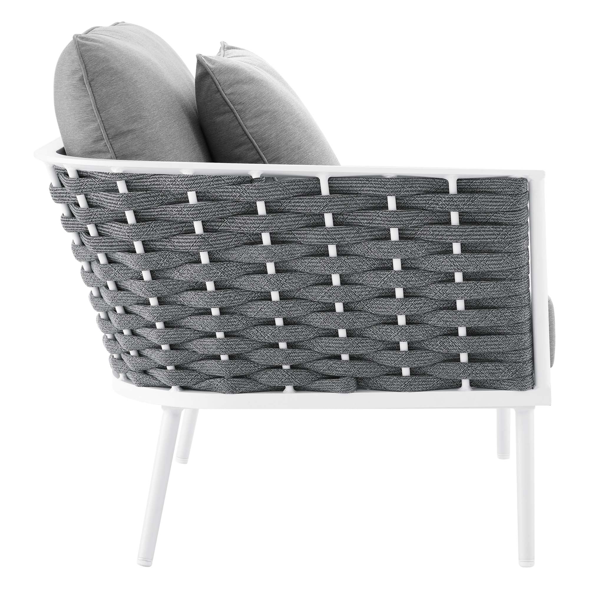 Modway Stance 4 Piece Outdoor Patio Aluminum Sectional Sofa Set