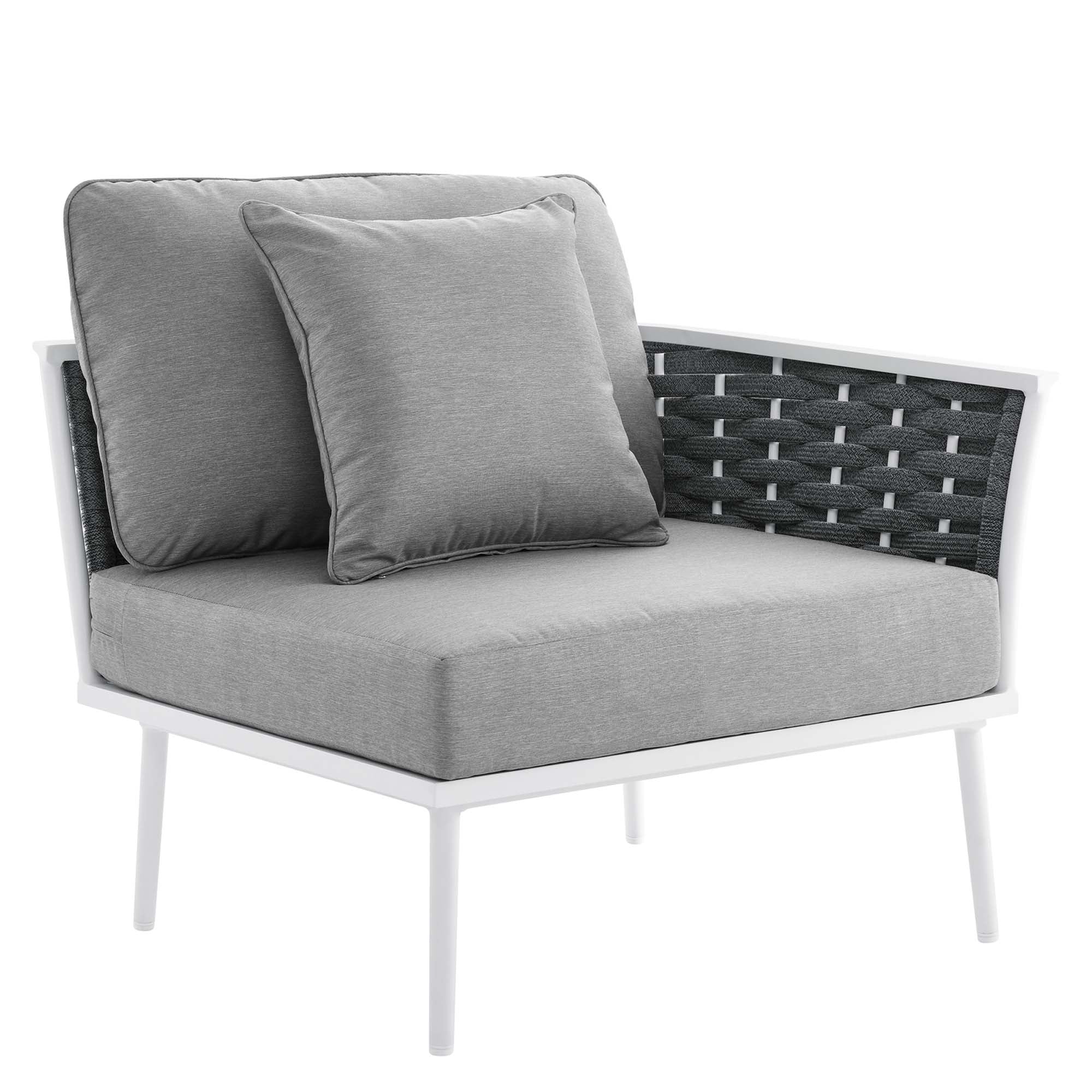 Modway Stance 4 Piece Outdoor Patio Aluminum Sectional Sofa Set