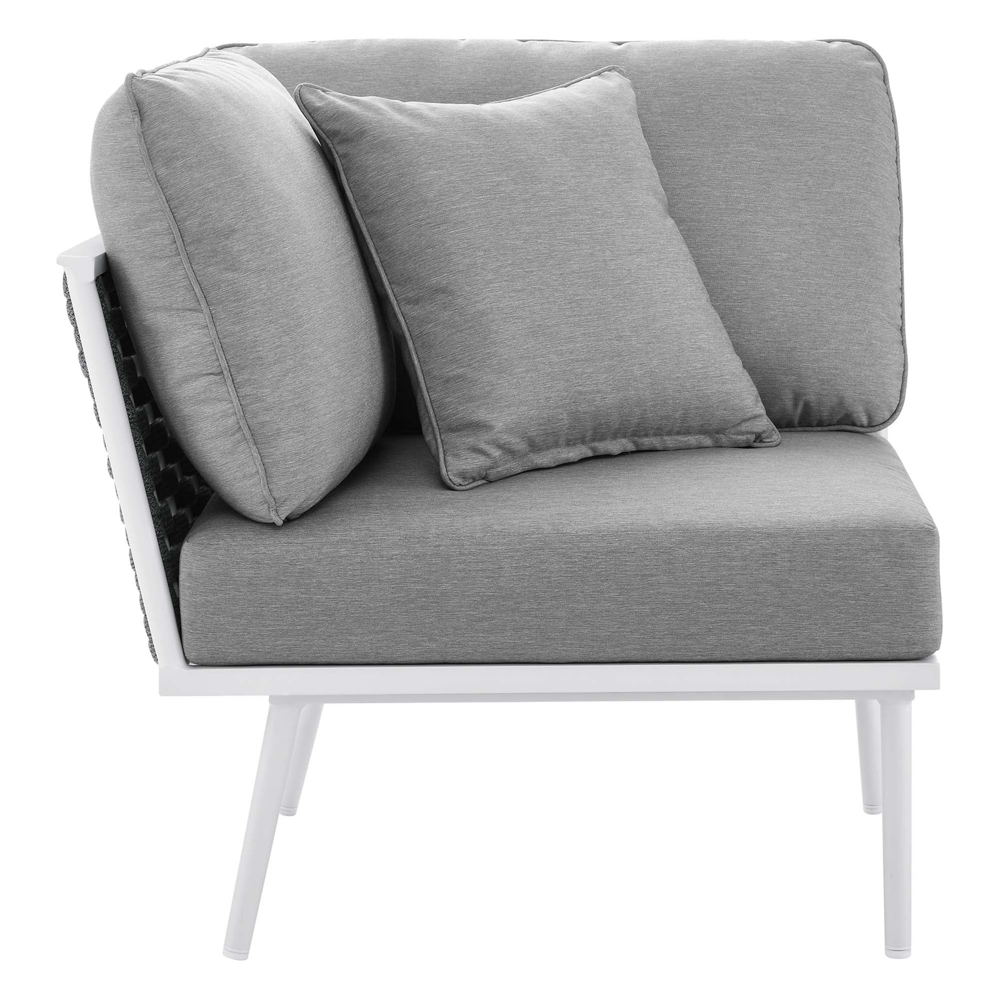 Modway Stance 4 Piece Outdoor Patio Aluminum Sectional Sofa Set