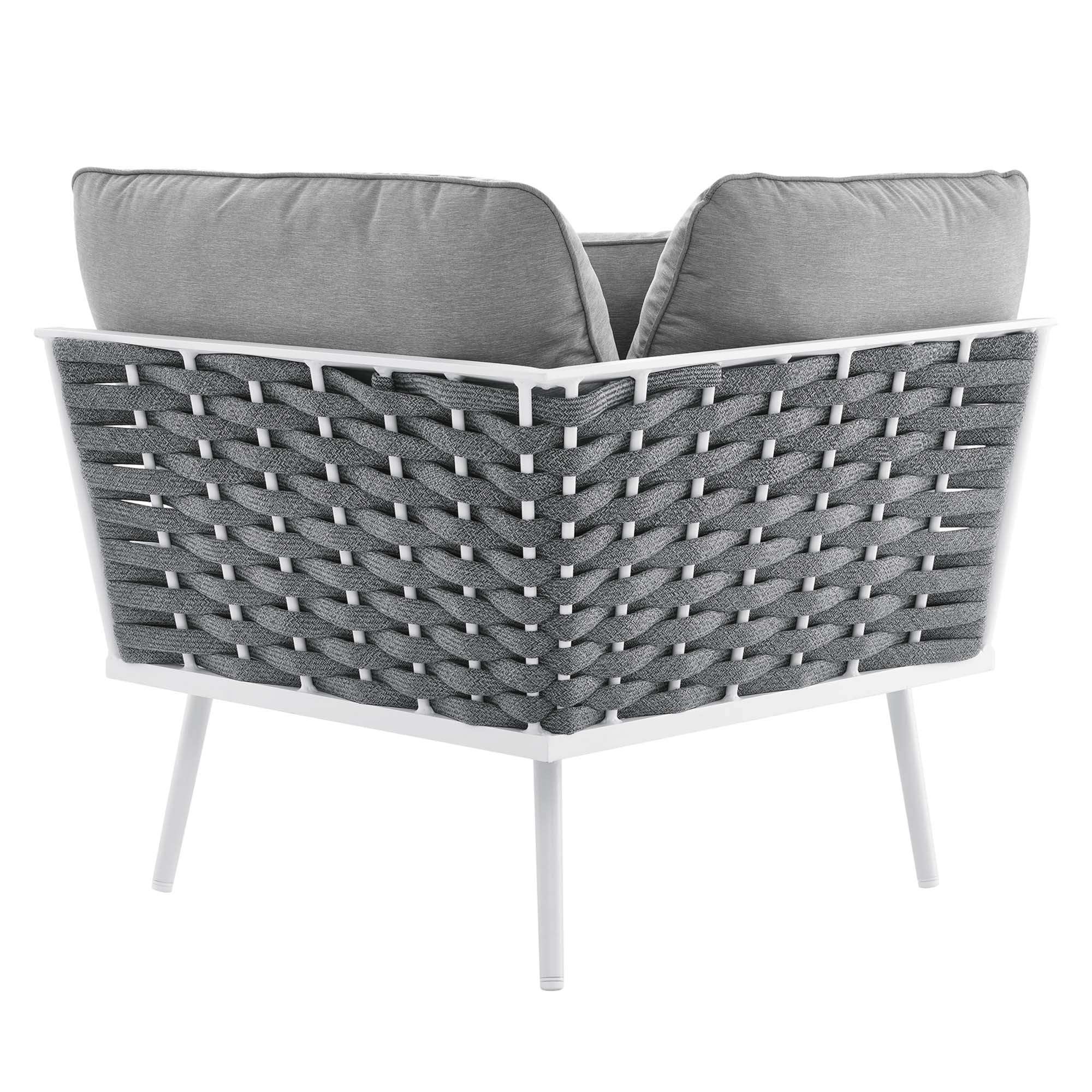 Modway Stance 4 Piece Outdoor Patio Aluminum Sectional Sofa Set