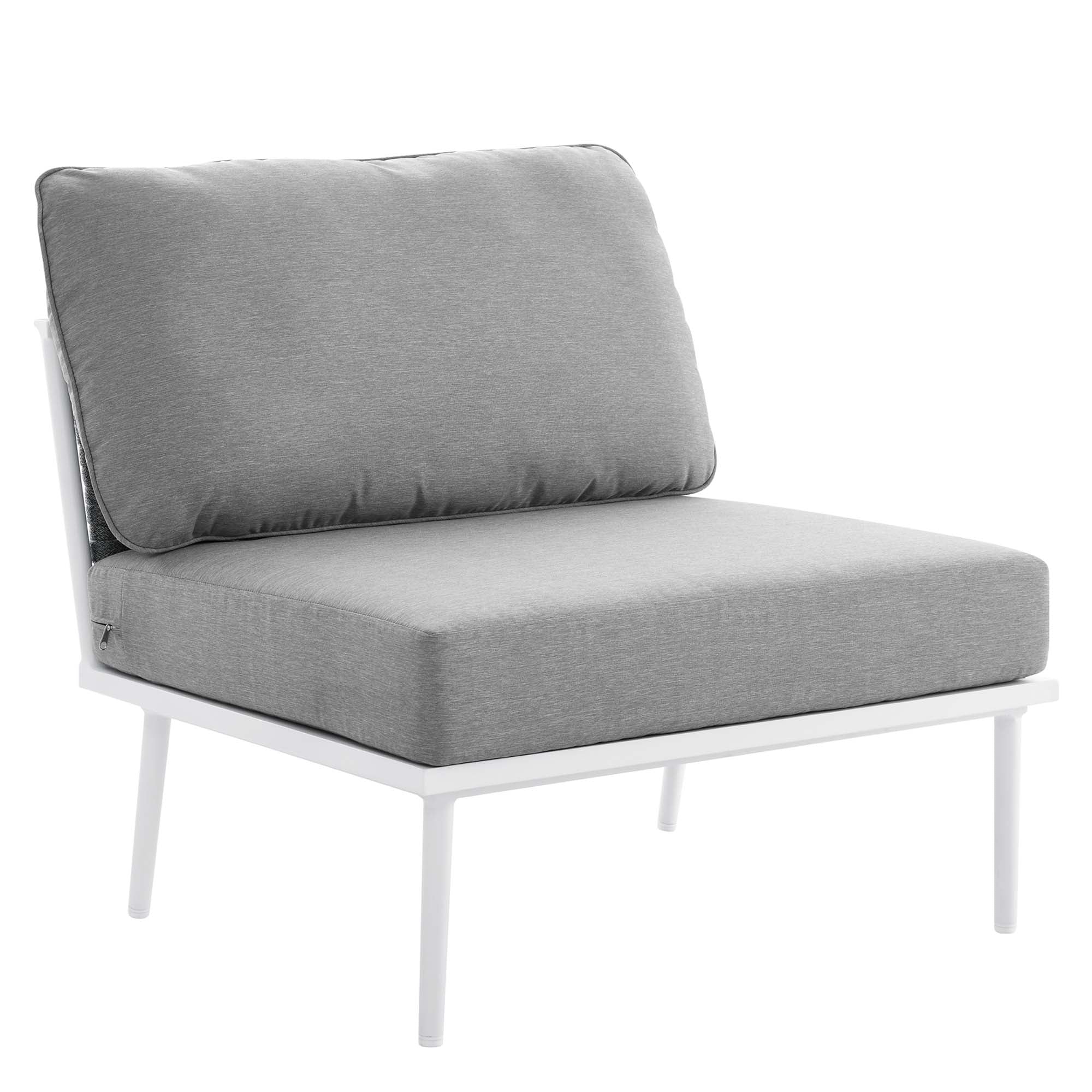 Modway Stance 7 Piece Outdoor Patio Aluminum Sectional Sofa Set