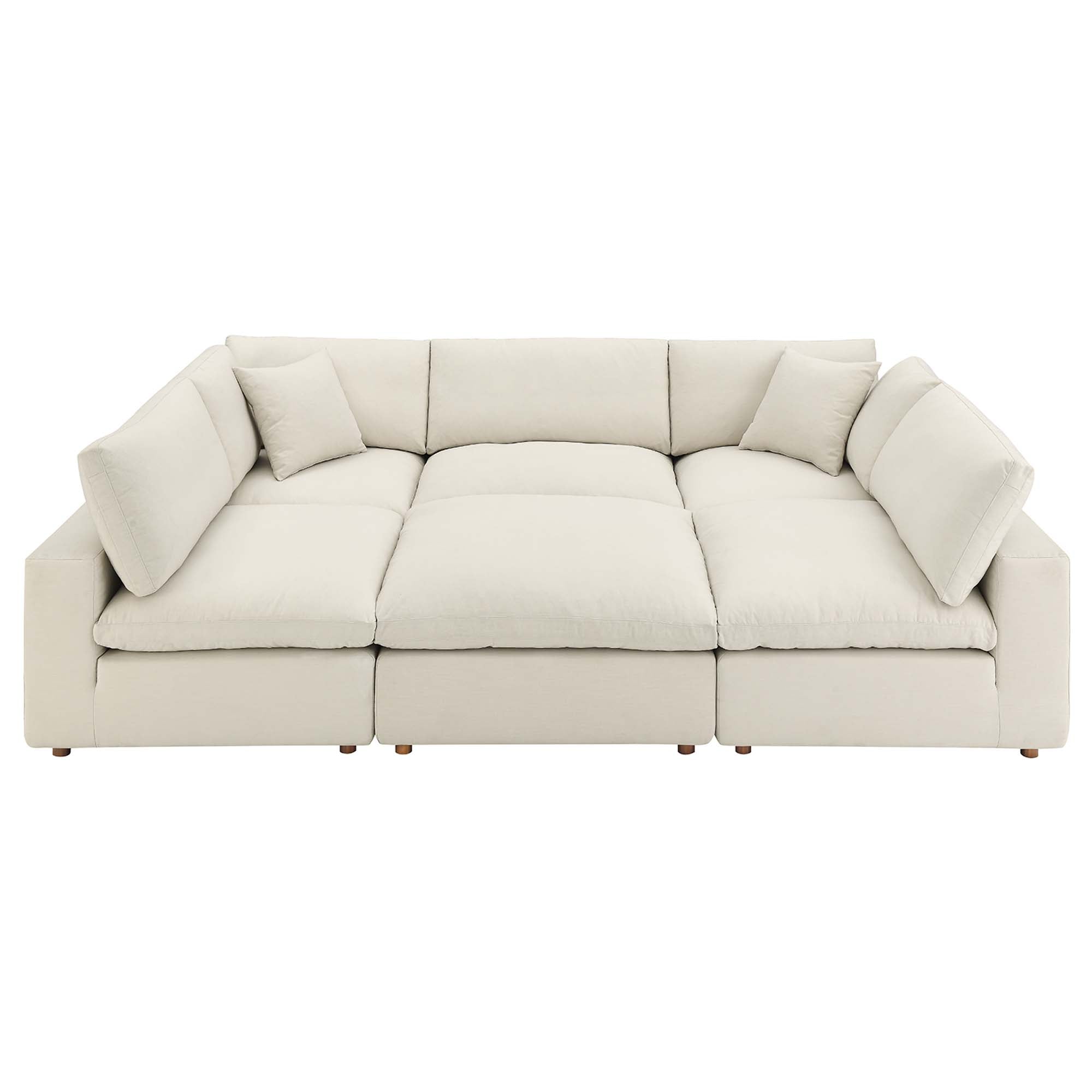 Modway EEI-5761 Commix 6-Piece Down Filled Overstuffed Sectional Sofa