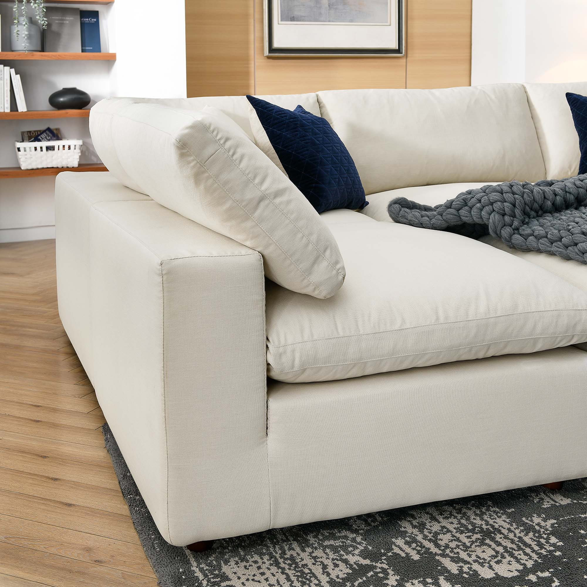 Modway EEI-5761 Commix 6-Piece Down Filled Overstuffed Sectional Sofa