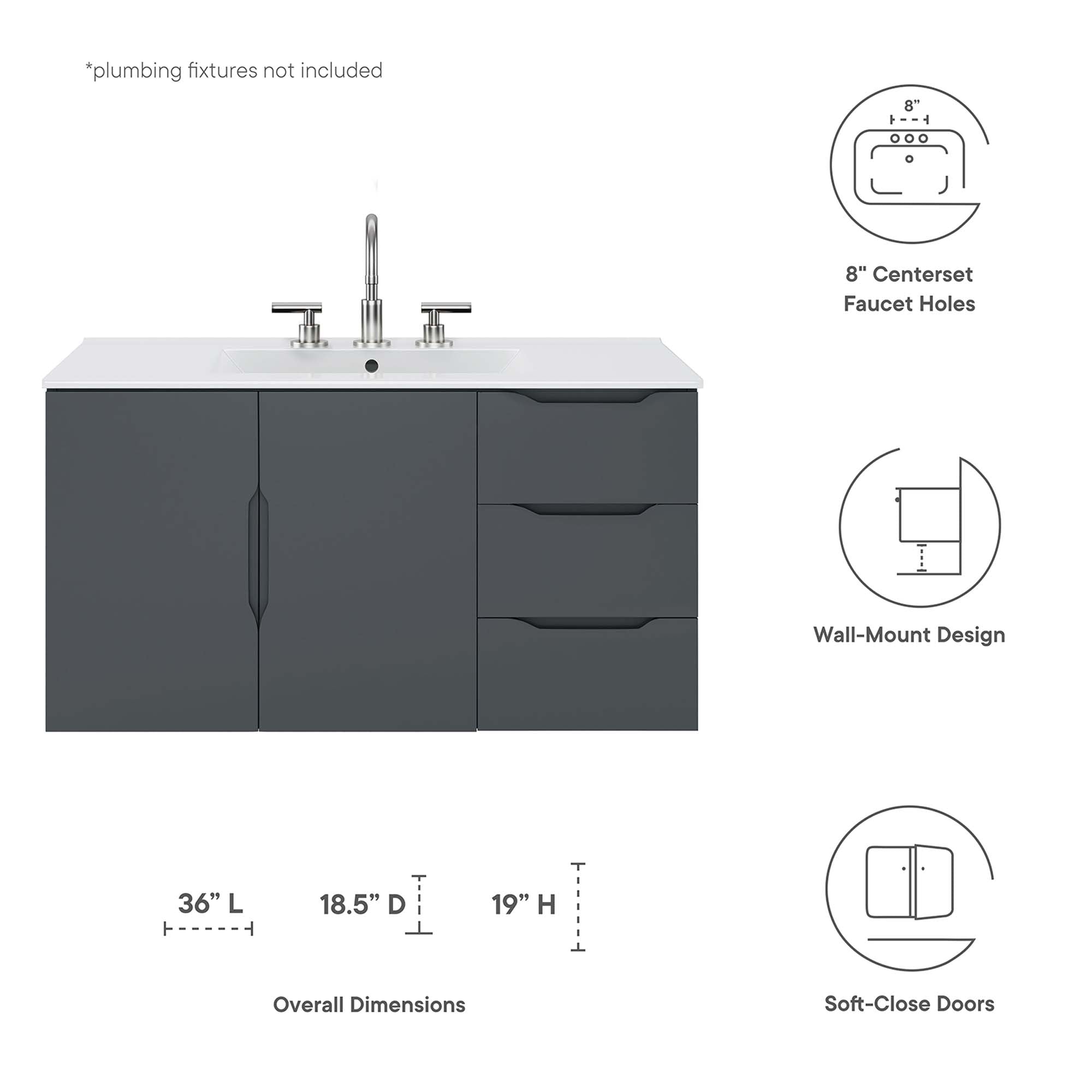 Modway Vitality 36" Bathroom Vanity