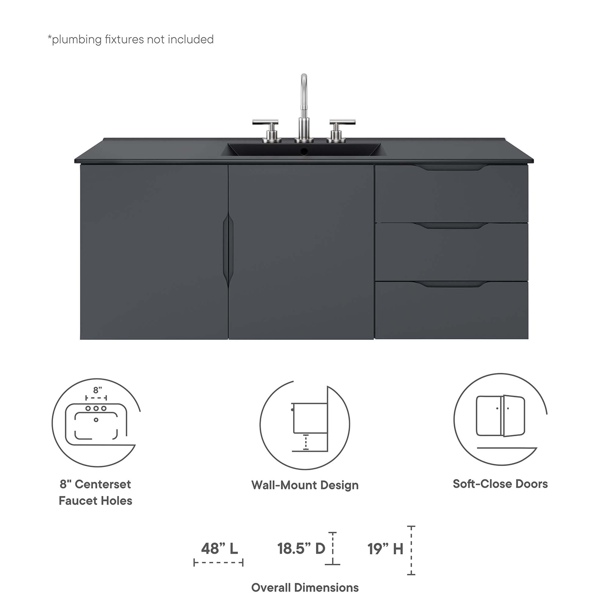 Modway Vitality 48" Single Sink Bathroom Vanity