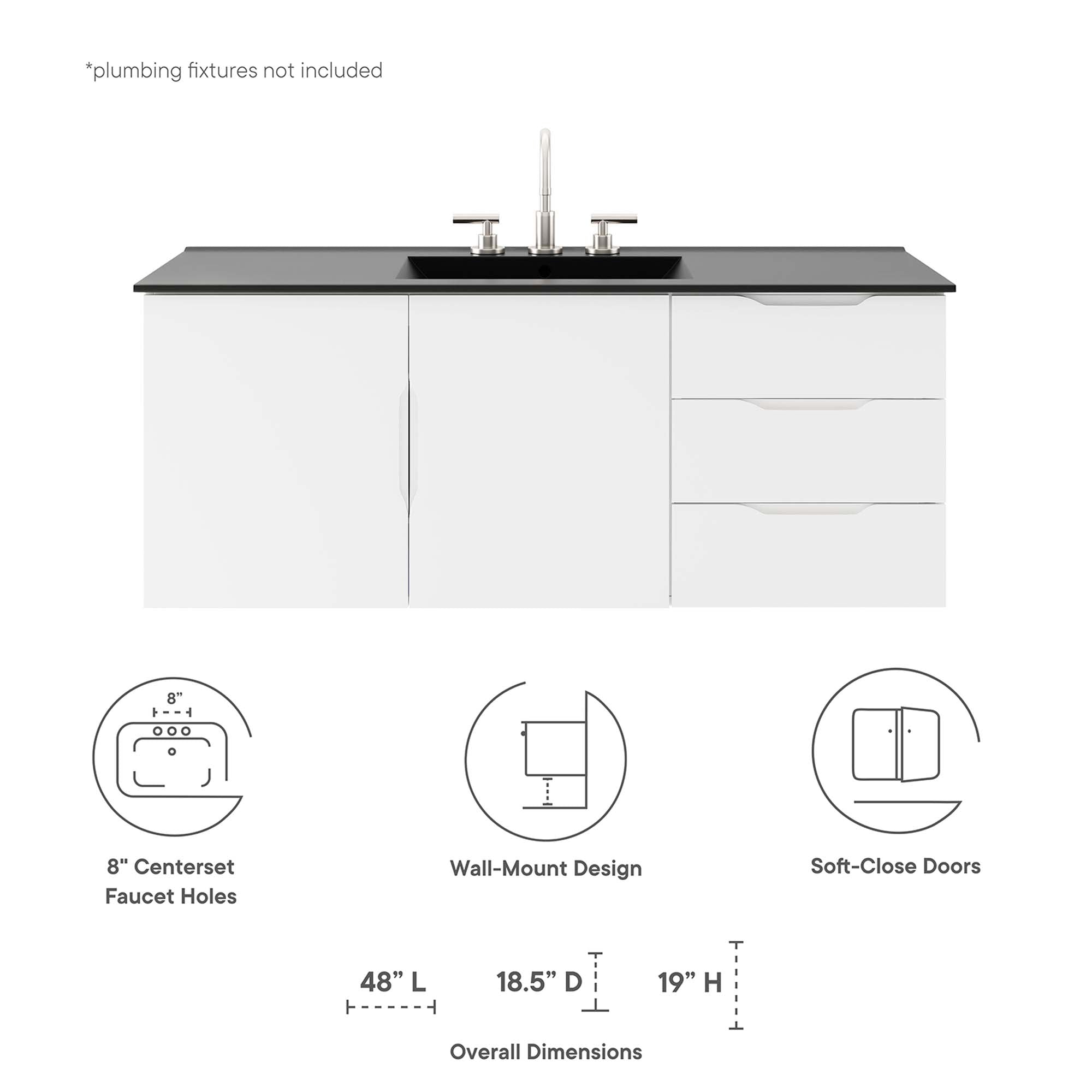 Modway Vitality 48" Single Sink Bathroom Vanity
