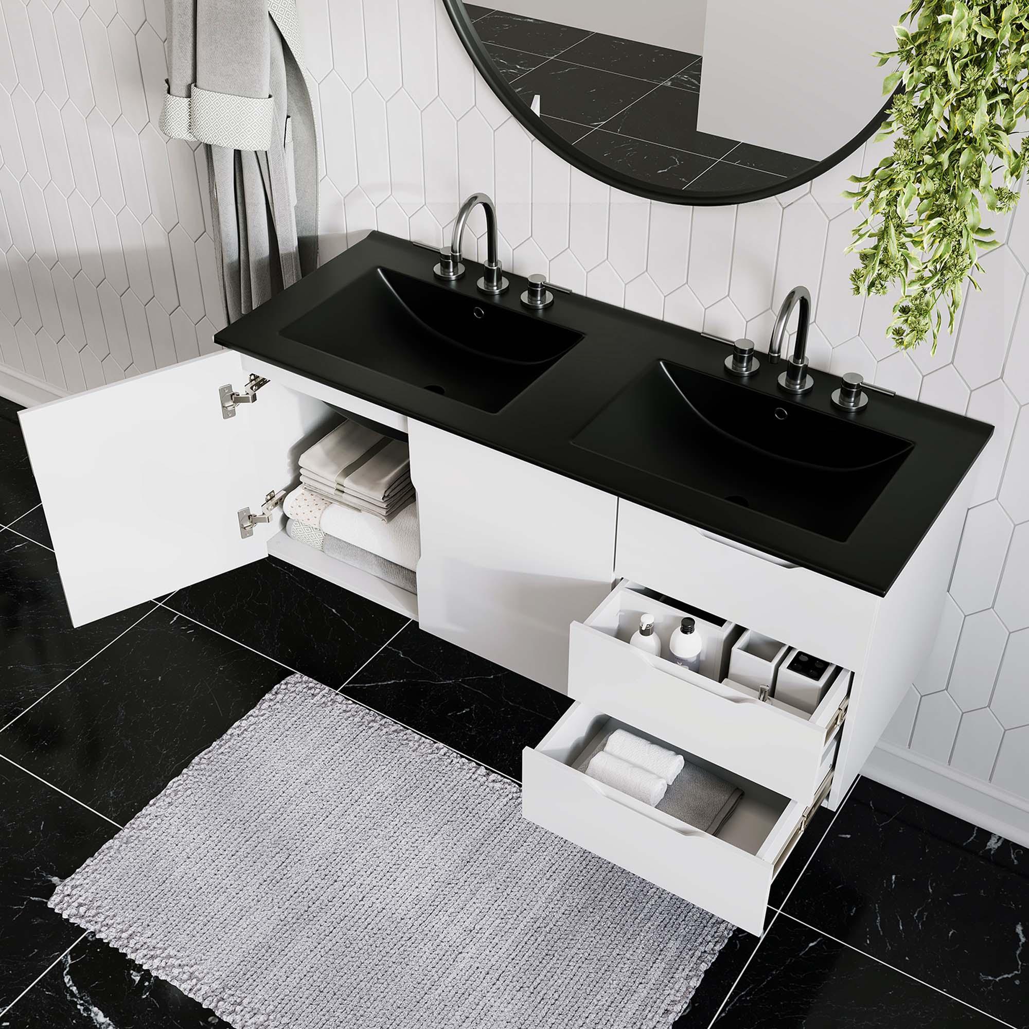 Modway Vitality 48" Double Sink Bathroom Vanity
