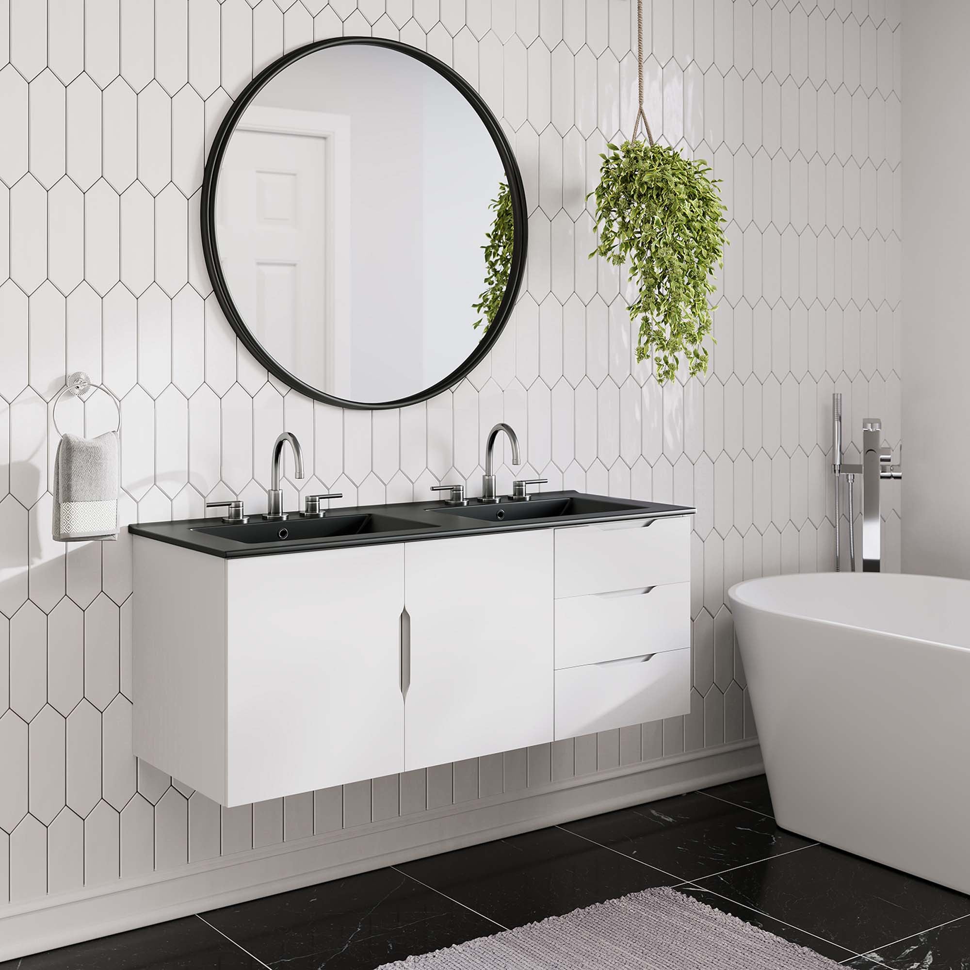 Modway Vitality 48" Double Sink Bathroom Vanity