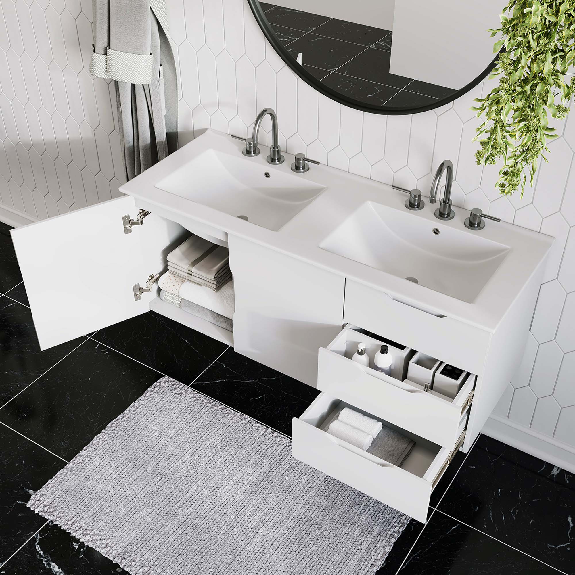 Modway Vitality 48" Double Sink Bathroom Vanity