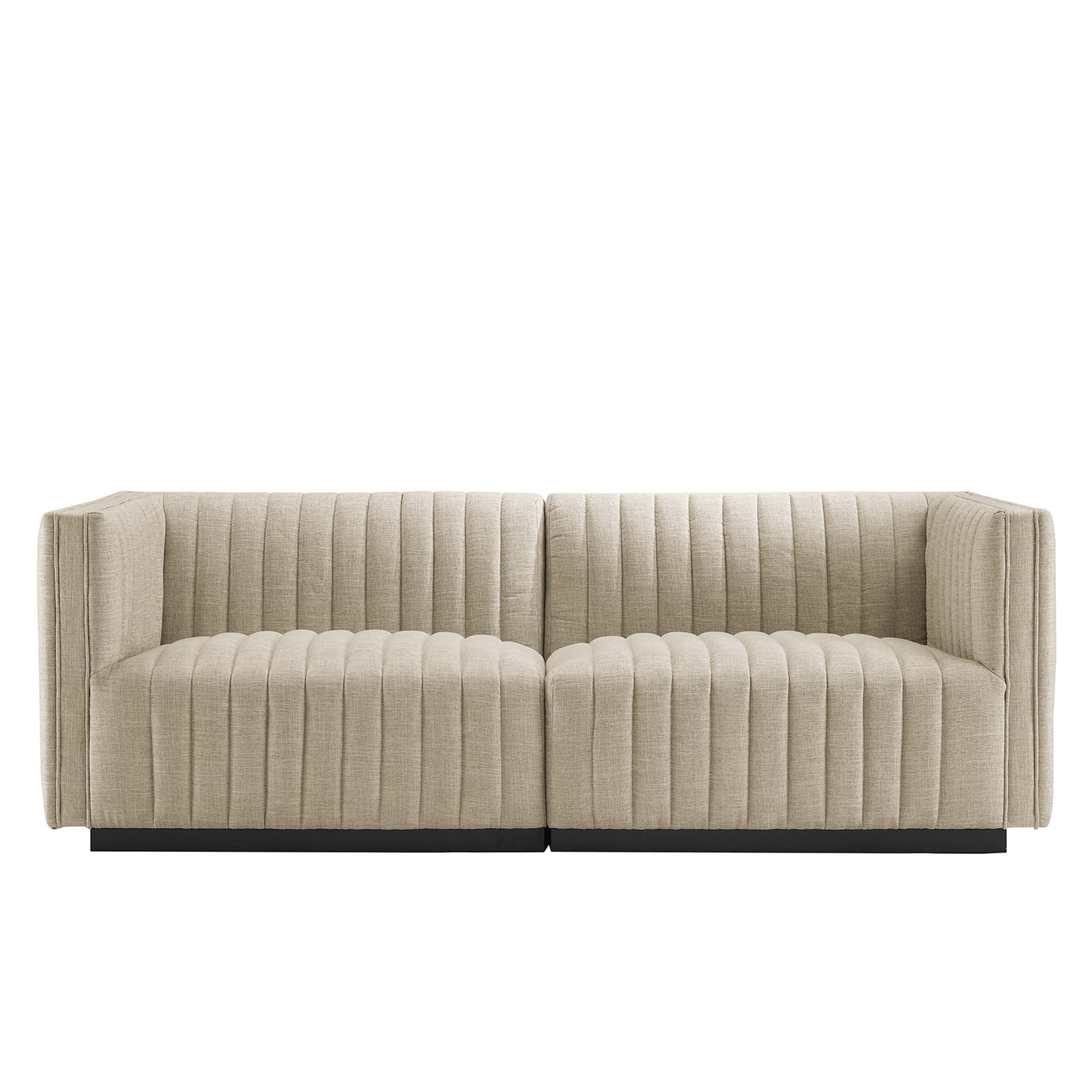 Modway Conjure Channel Tufted Upholstered Fabric Loveseat