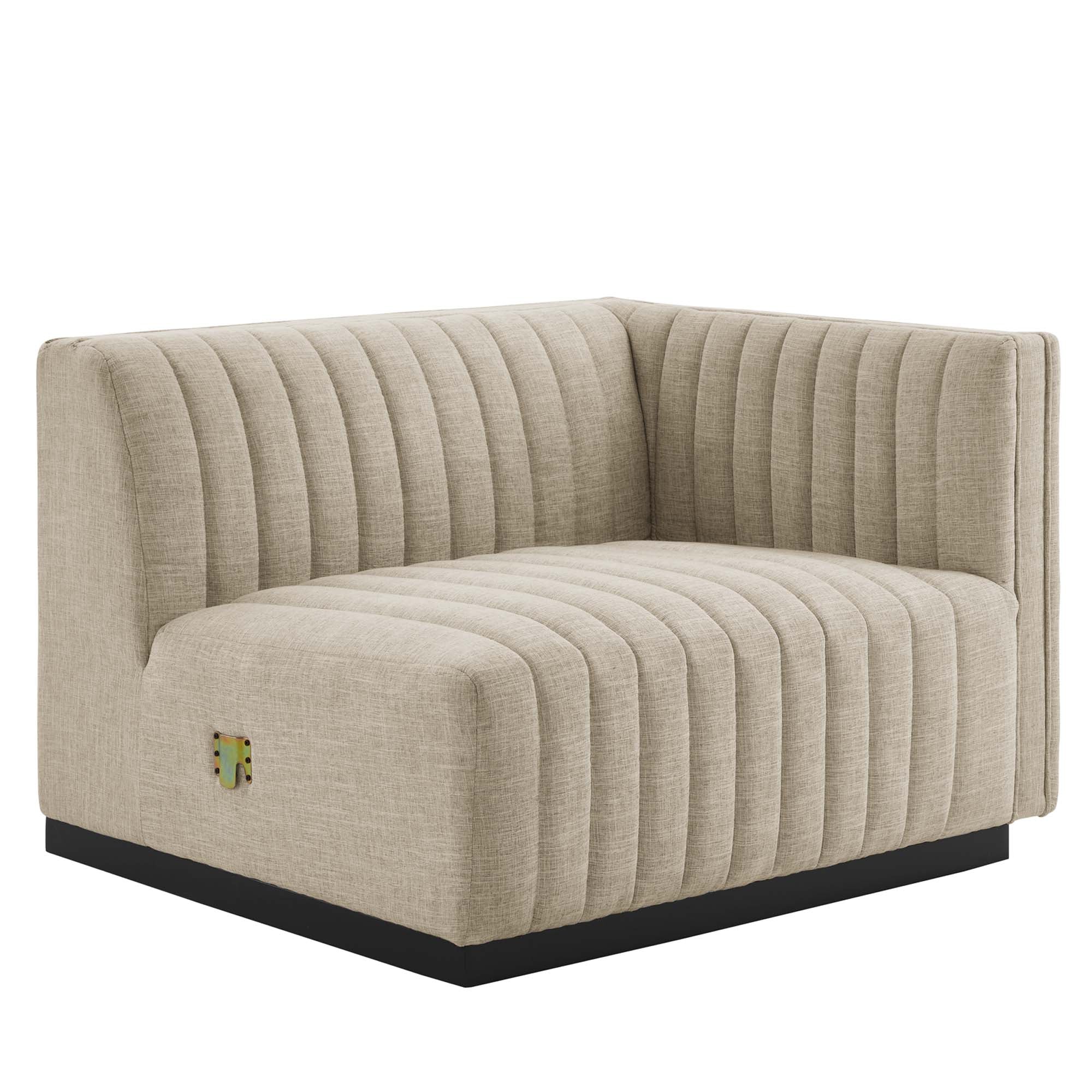 Modway Conjure Channel Tufted Upholstered Fabric Loveseat