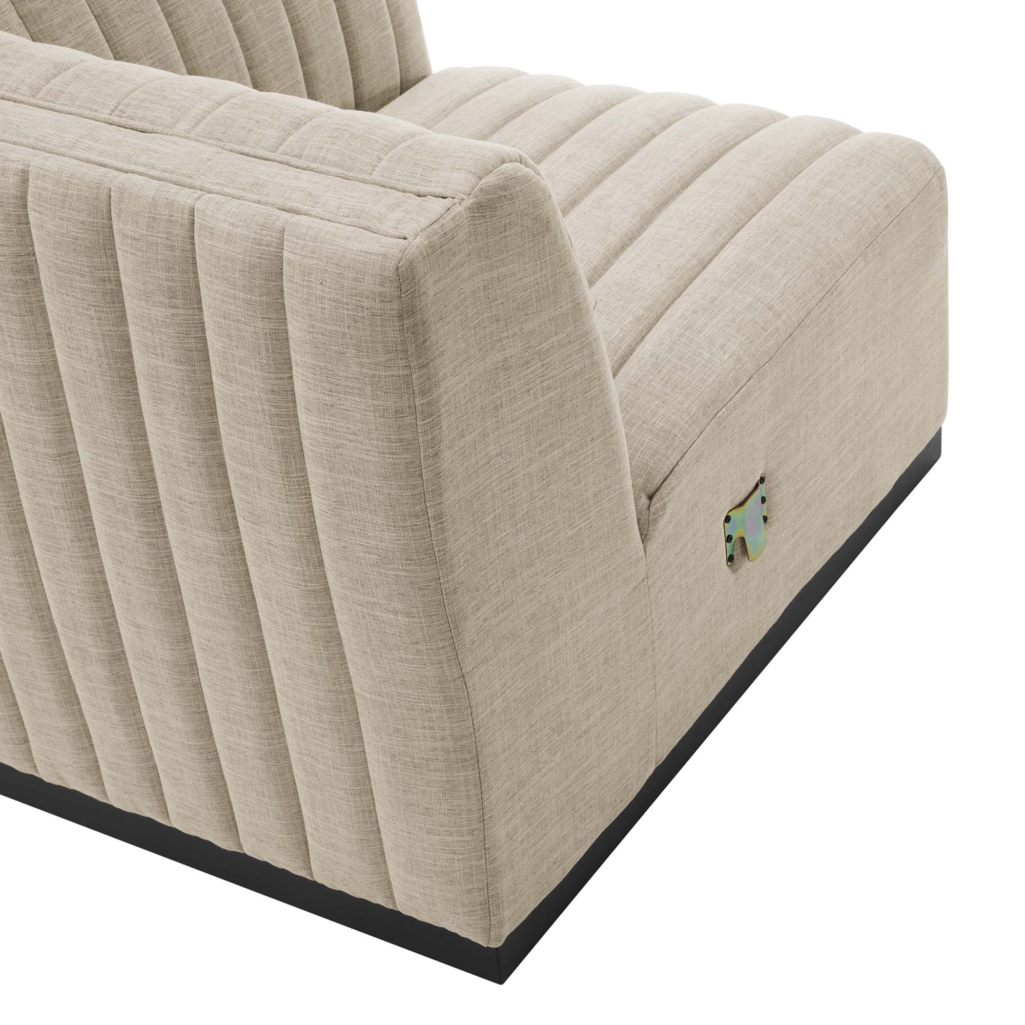 Modway Conjure Channel Tufted Upholstered Fabric Loveseat