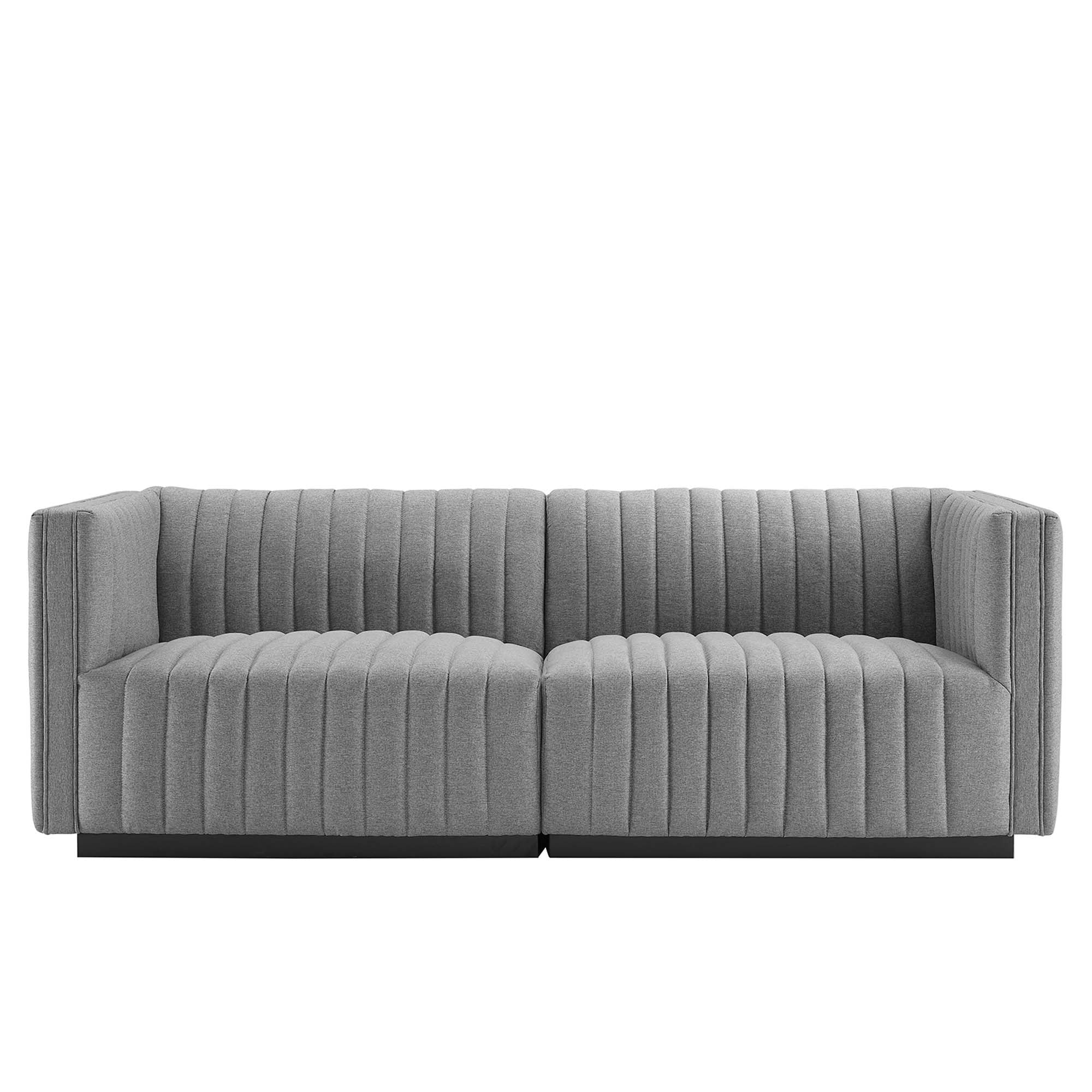 Modway Conjure Channel Tufted Upholstered Fabric Loveseat