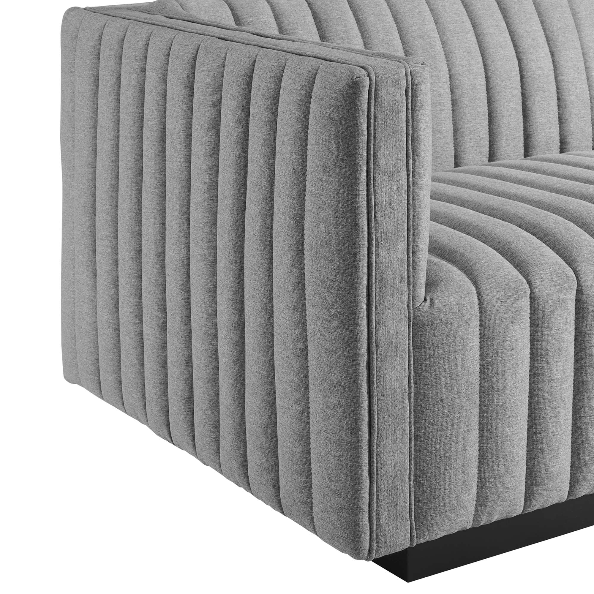 Modway Conjure Channel Tufted Upholstered Fabric Loveseat
