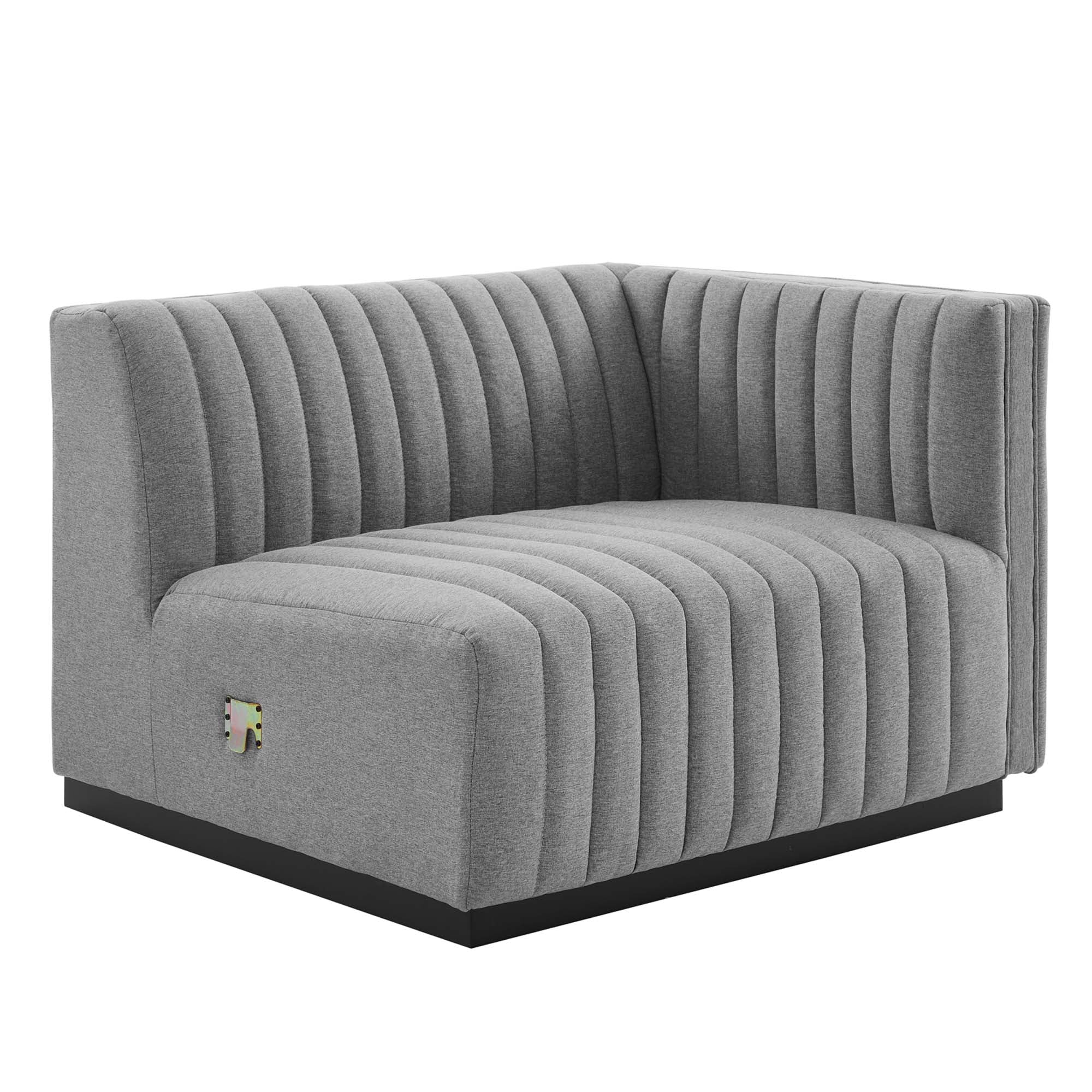 Modway Conjure Channel Tufted Upholstered Fabric Loveseat