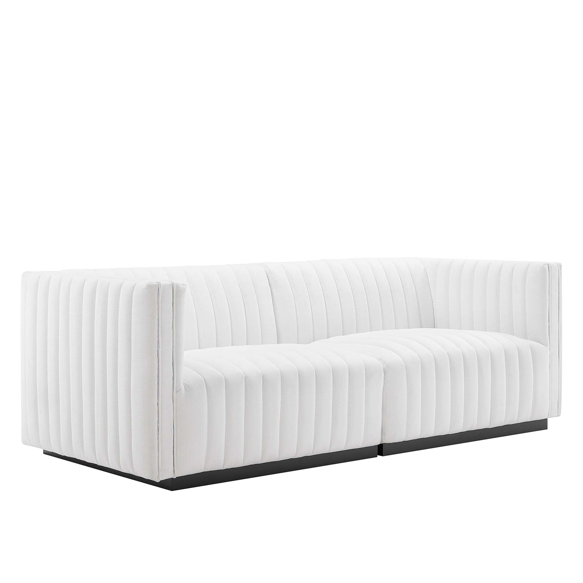 Modway Conjure Channel Tufted Upholstered Fabric Loveseat