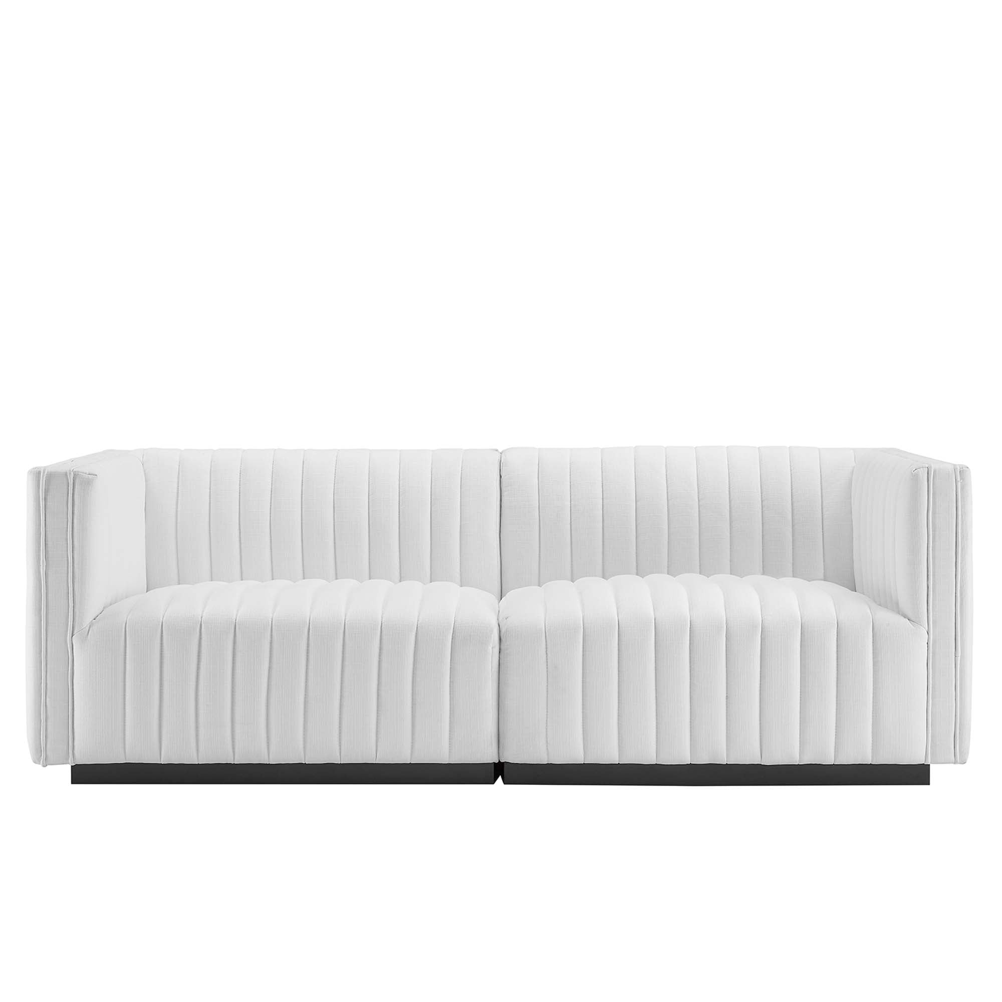 Modway Conjure Channel Tufted Upholstered Fabric Loveseat