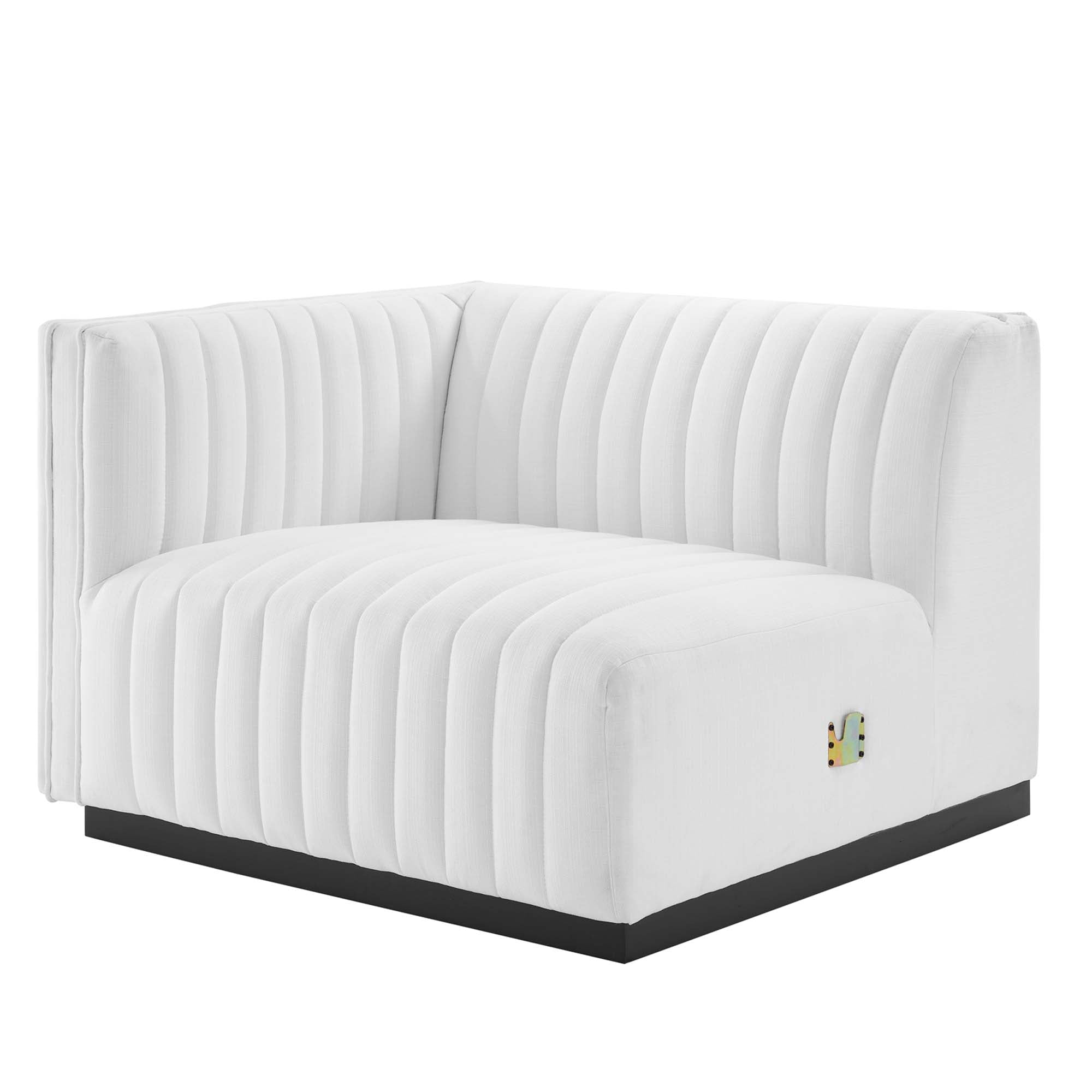 Modway Conjure Channel Tufted Upholstered Fabric Loveseat