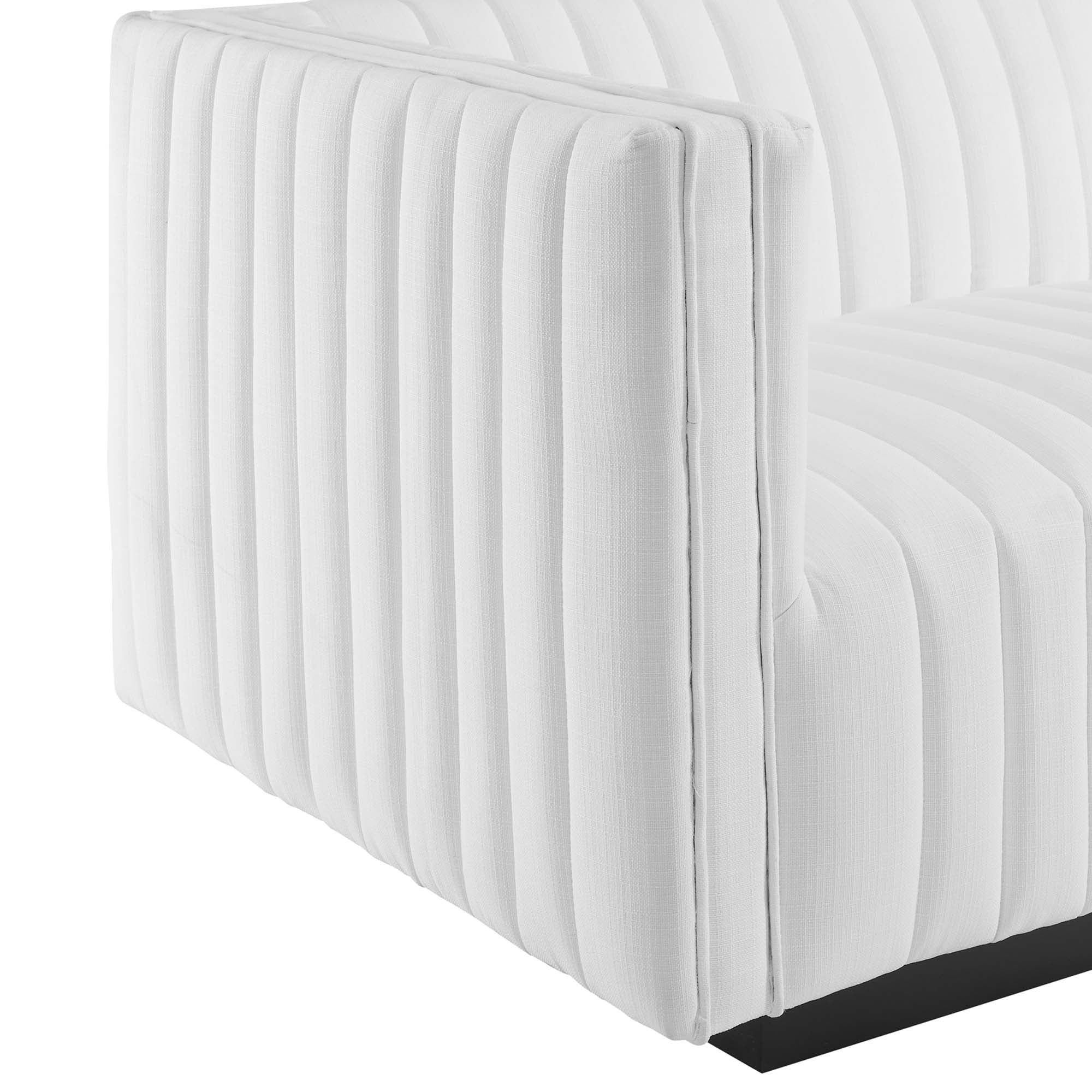 Modway Conjure Channel Tufted Upholstered Fabric Loveseat