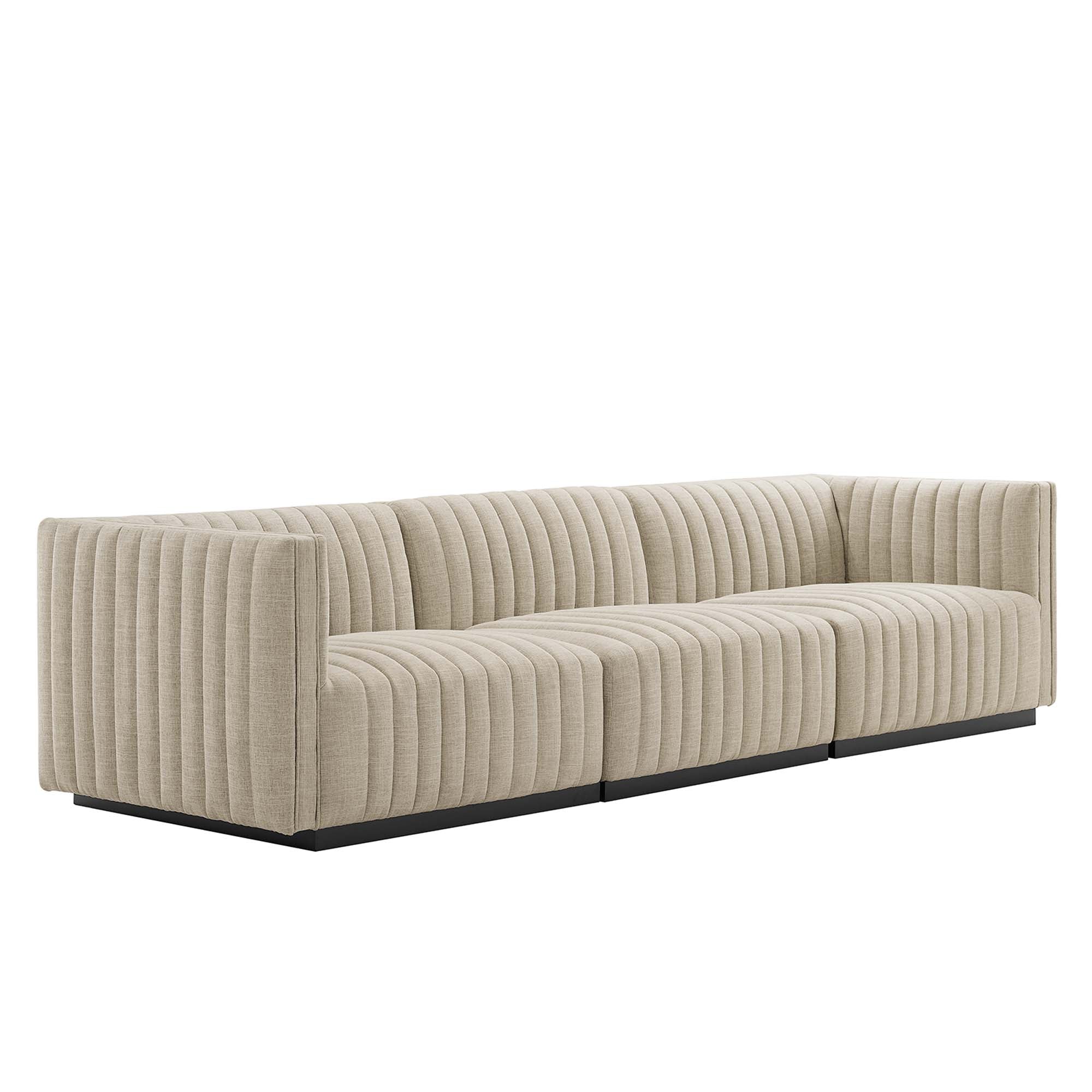 Modway Conjure Channel Tufted Upholstered Fabric Sofa