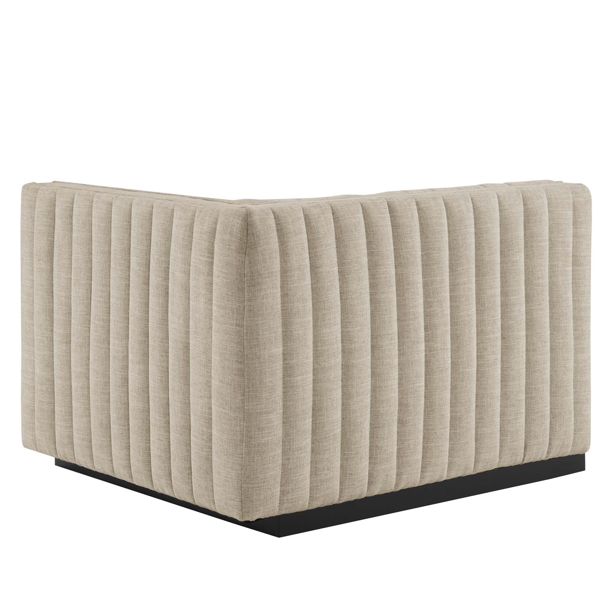 Modway Conjure 4-Piece Channel Tufted Upholstered Fabric Sectional Sofa