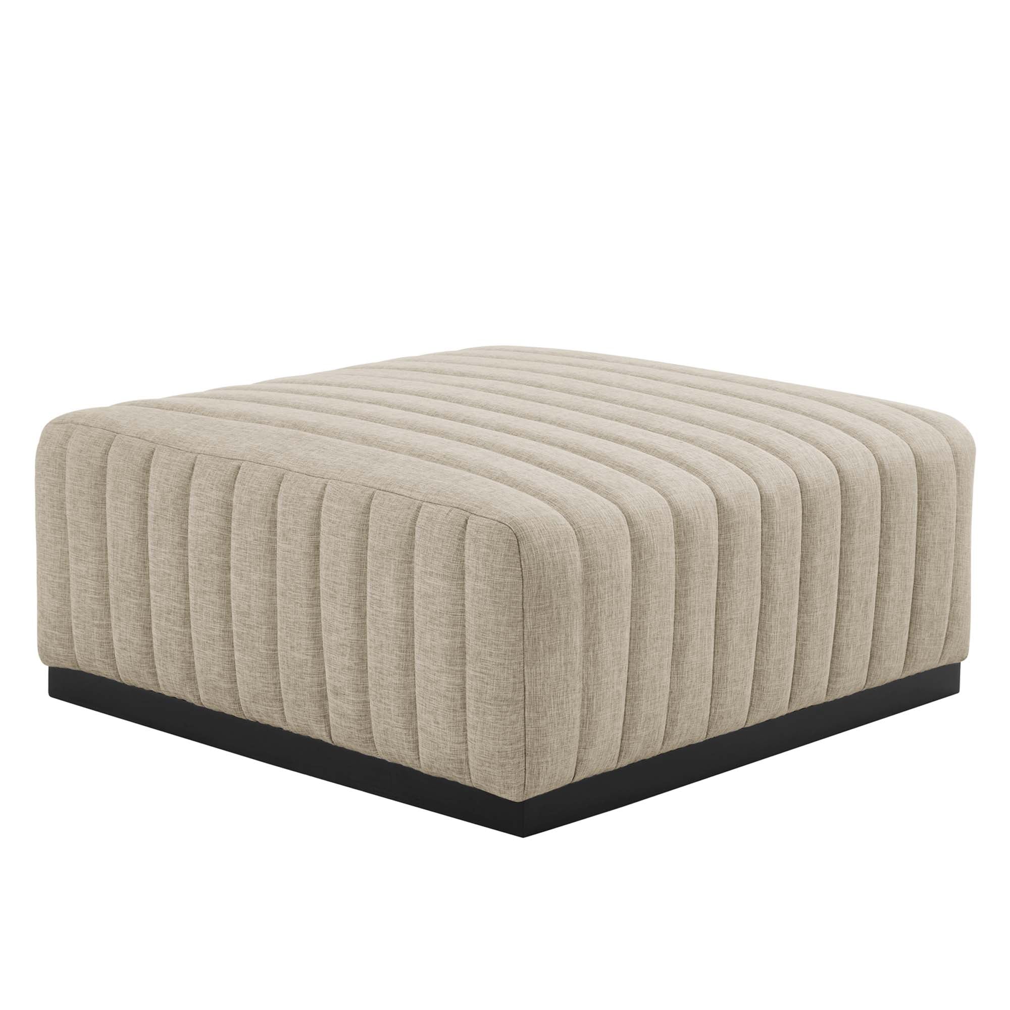 Modway Conjure 6-Piece Channel Tufted Upholstered Fabric Sectional Sofa