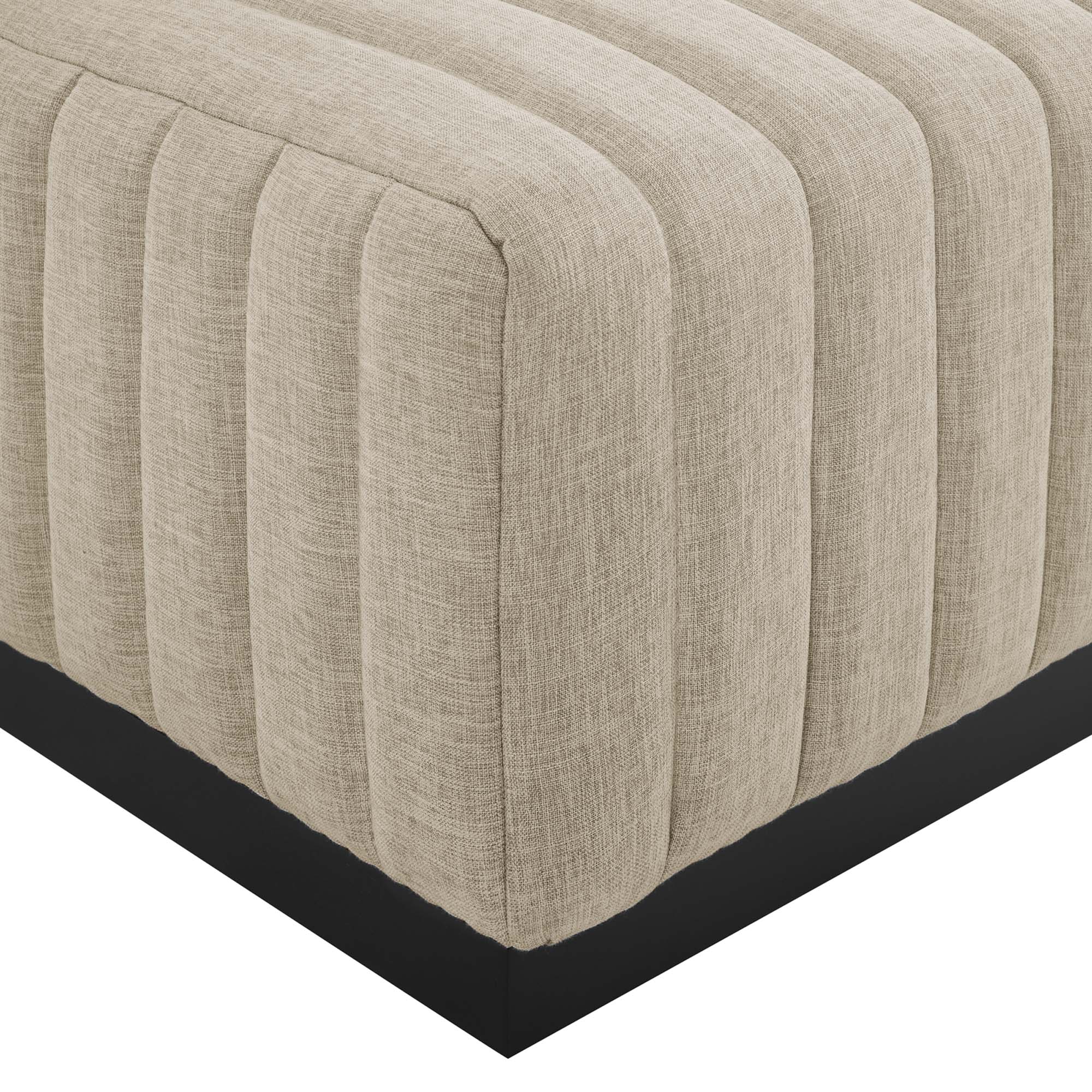 Modway Conjure 6-Piece Channel Tufted Upholstered Fabric Sectional Sofa