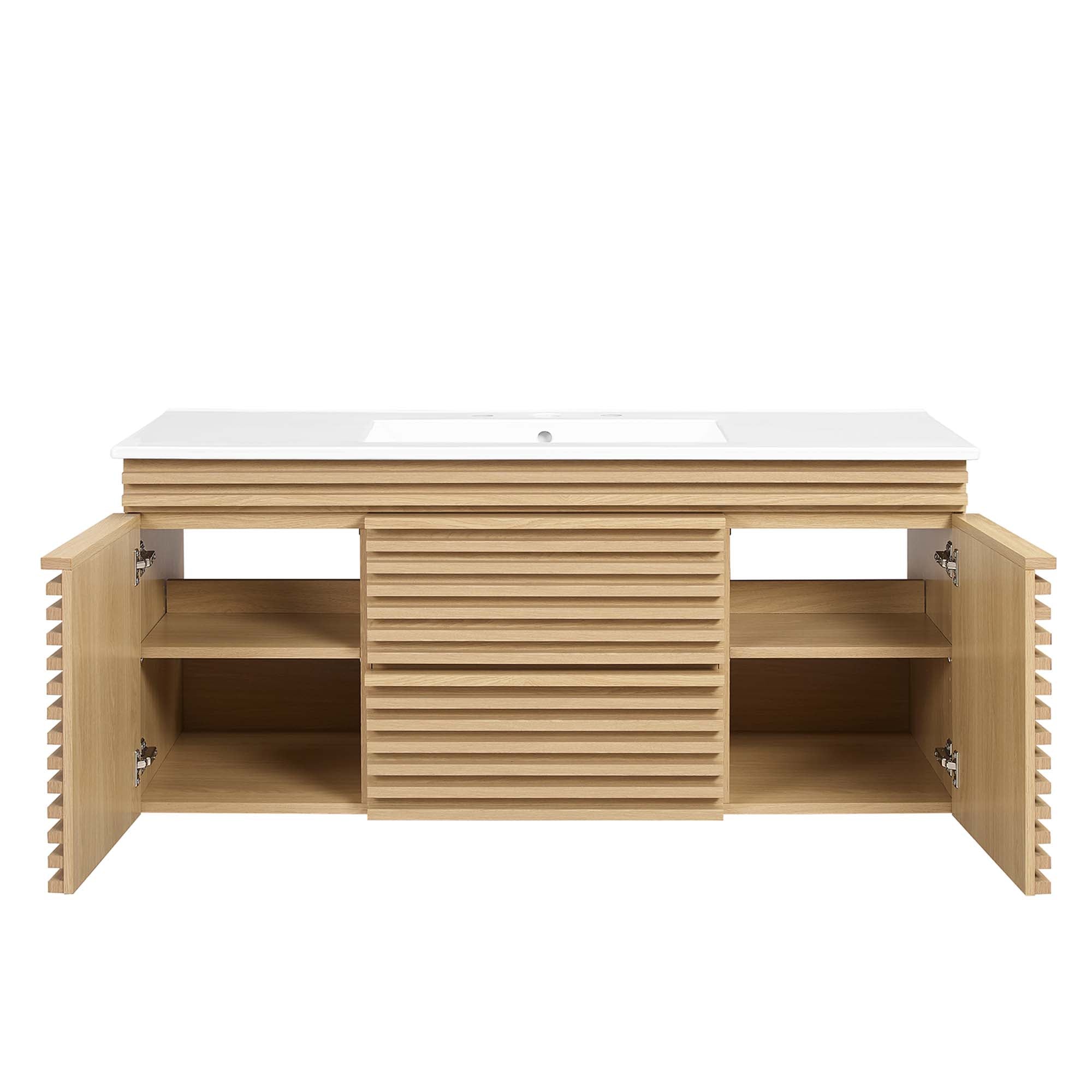 Modway Render 48" Wall-Mount Bathroom Vanity