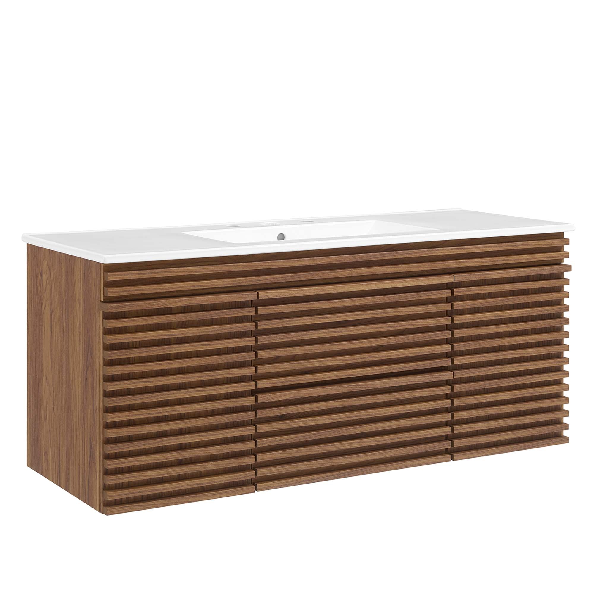 Modway Render 48" Wall-Mount Bathroom Vanity