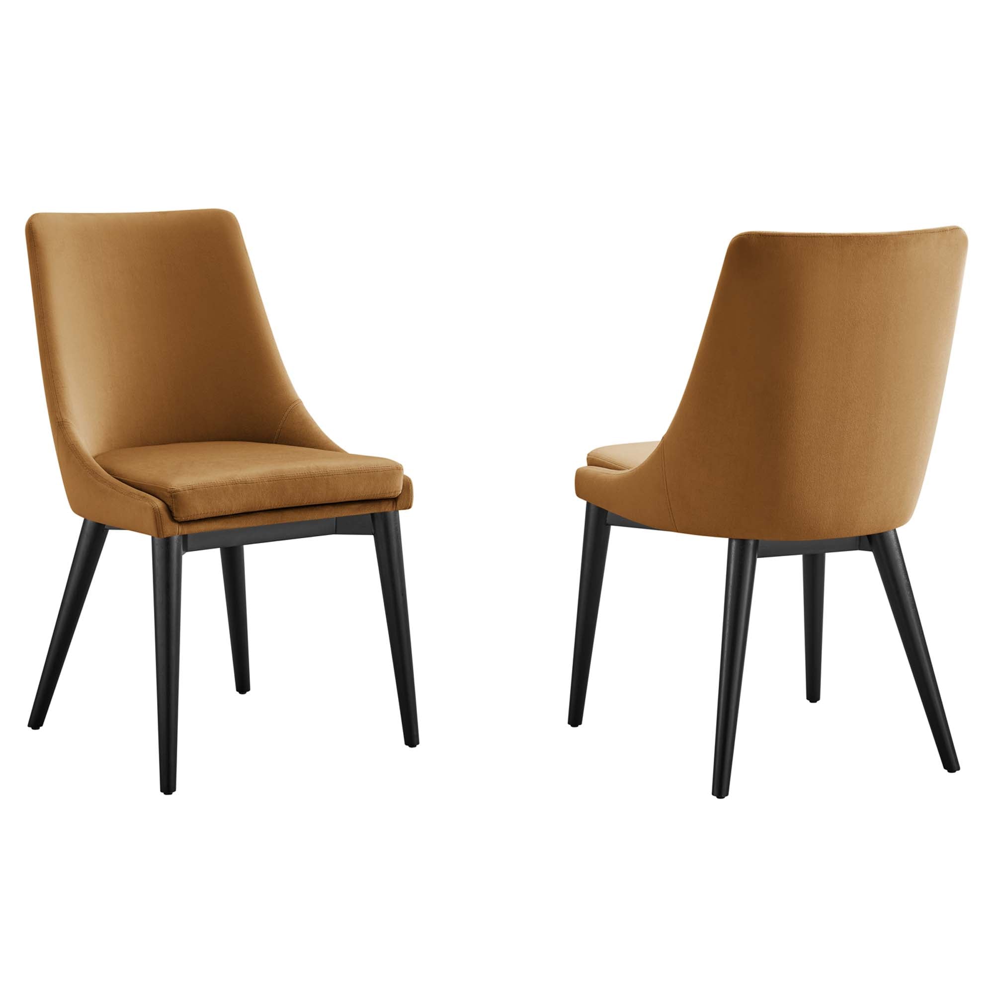 Modway Viscount Accent Performance Velvet Dining Chairs Set of 2