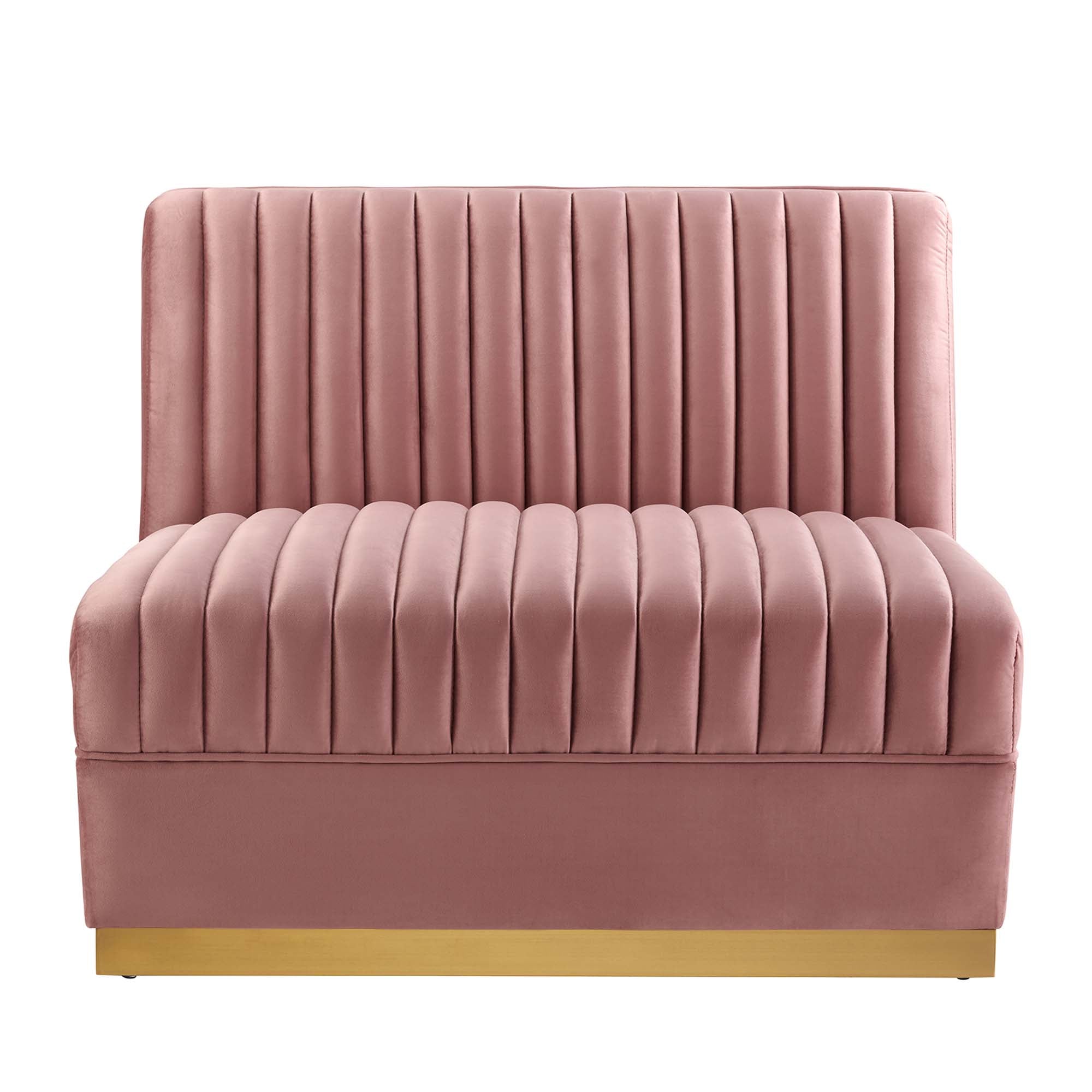 Modway Sanguine Channel Tufted Performance Velvet 4-Seat Modular Sectional Sofa