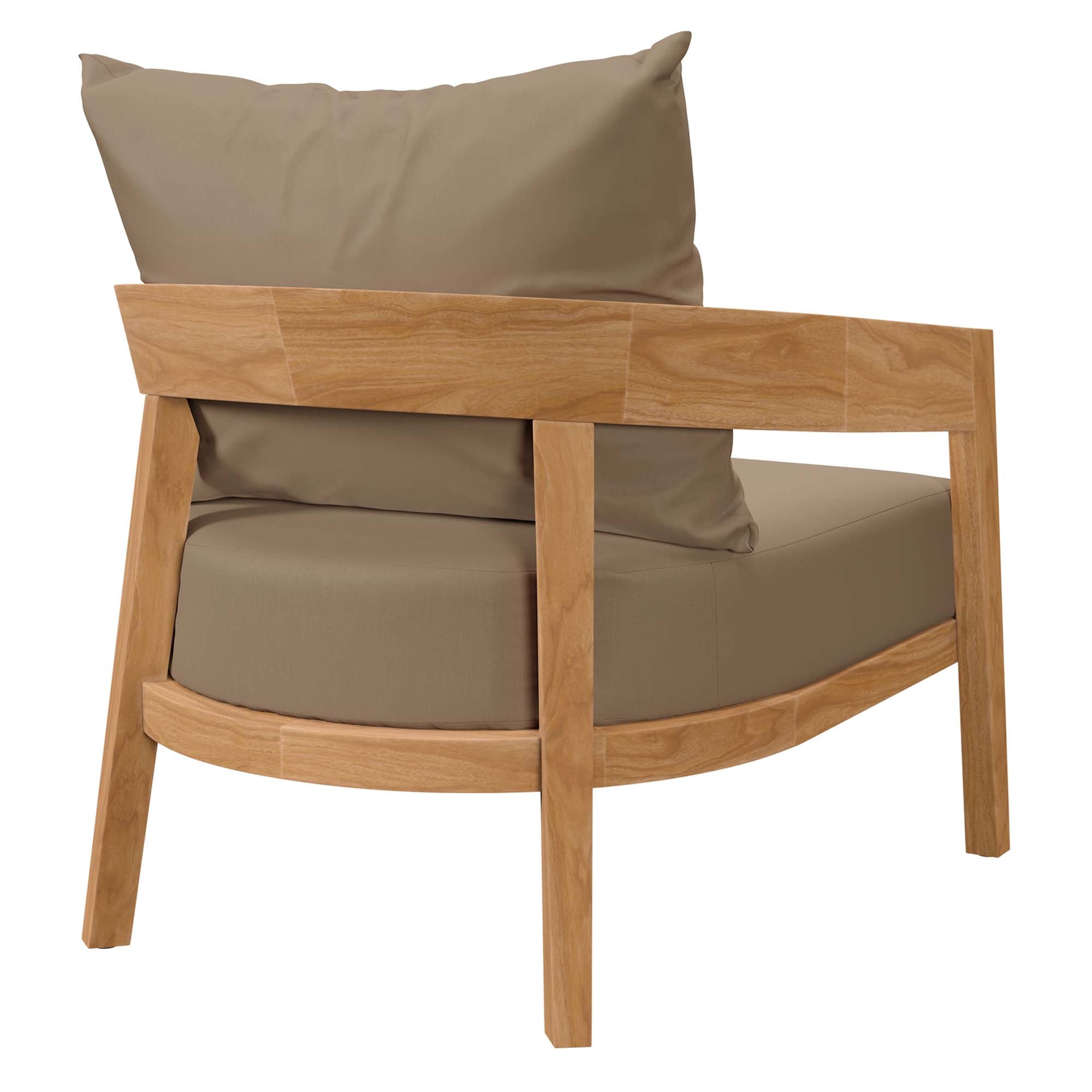 Modway Brisbane 6-Piece Teak Wood Outdoor Patio Set