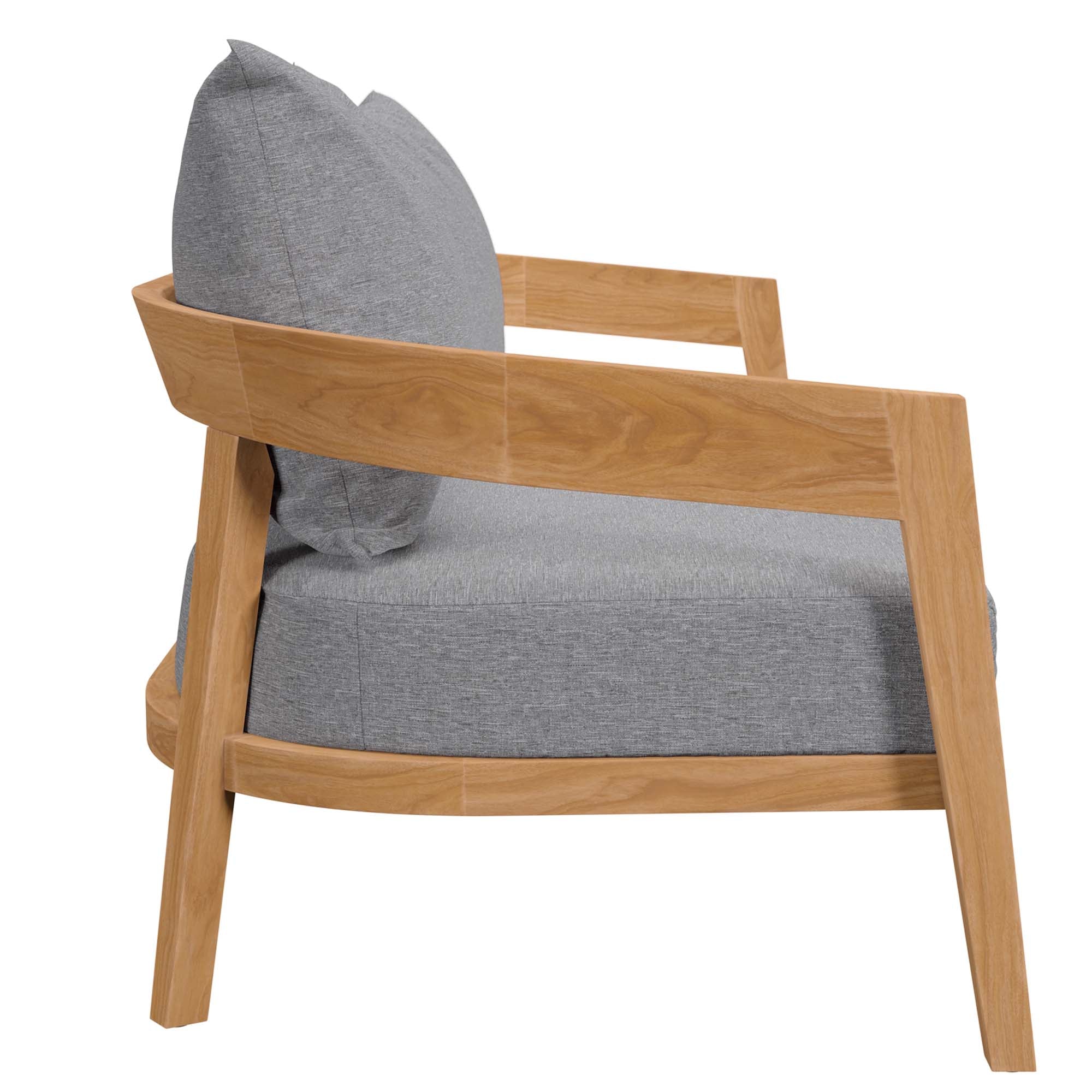 Modway Brisbane 3-Piece Teak Wood Outdoor Patio Set