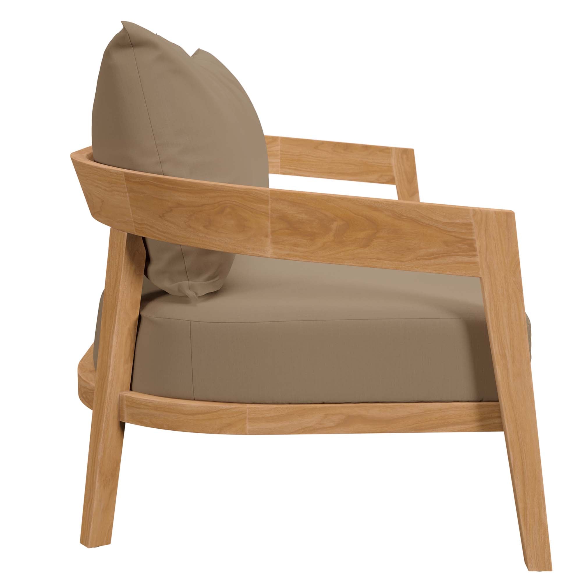 Modway Brisbane 3-Piece Teak Wood Outdoor Patio Set