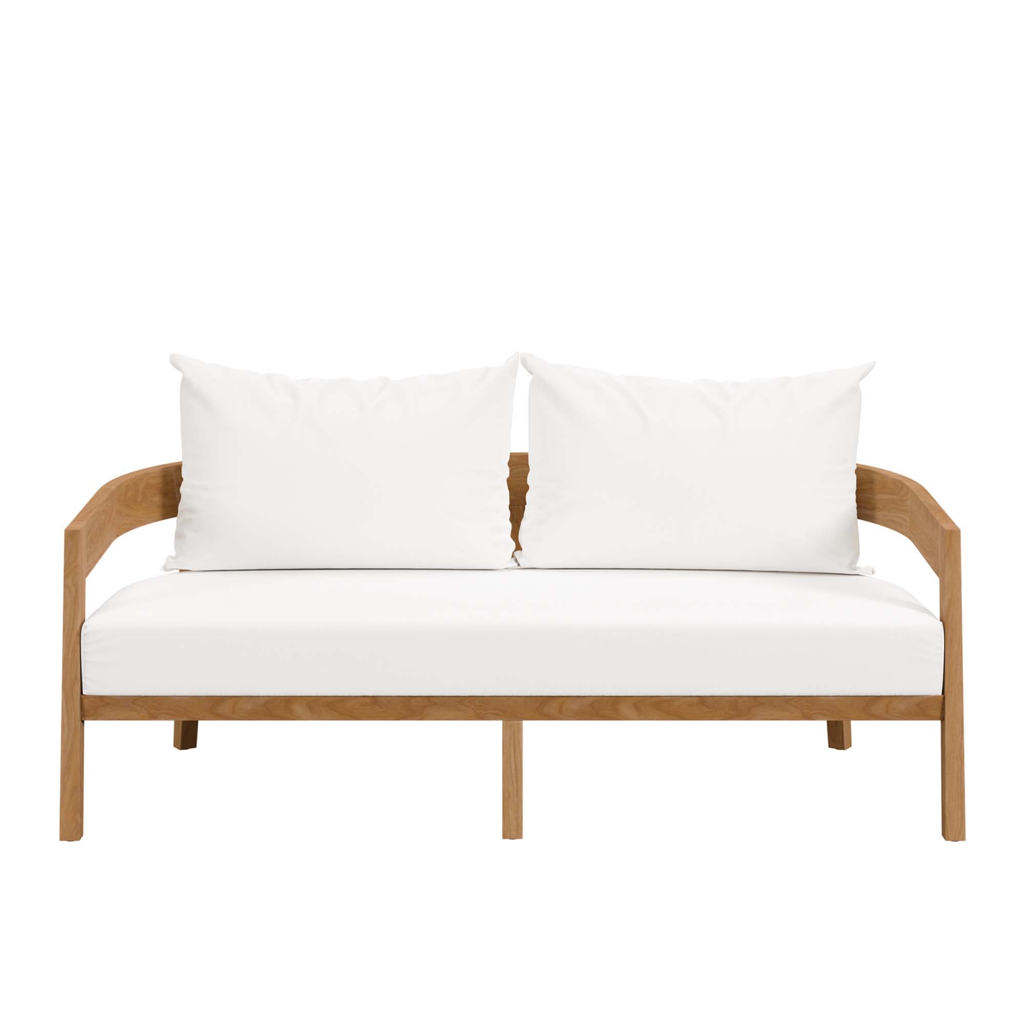 Modway Brisbane 3-Piece Teak Wood Outdoor Patio Set