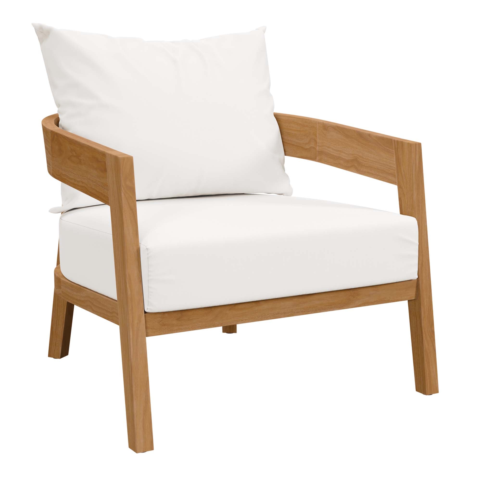 Modway Brisbane 3-Piece Teak Wood Outdoor Patio Set