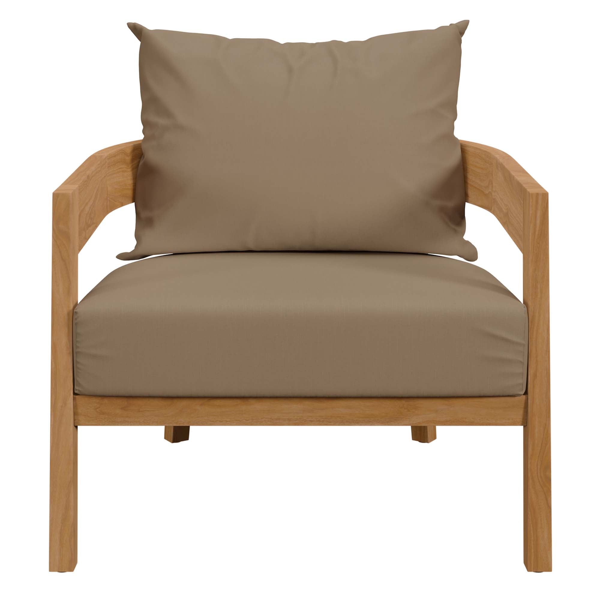 Modway Brisbane 3-Piece Teak Wood Outdoor Patio Set